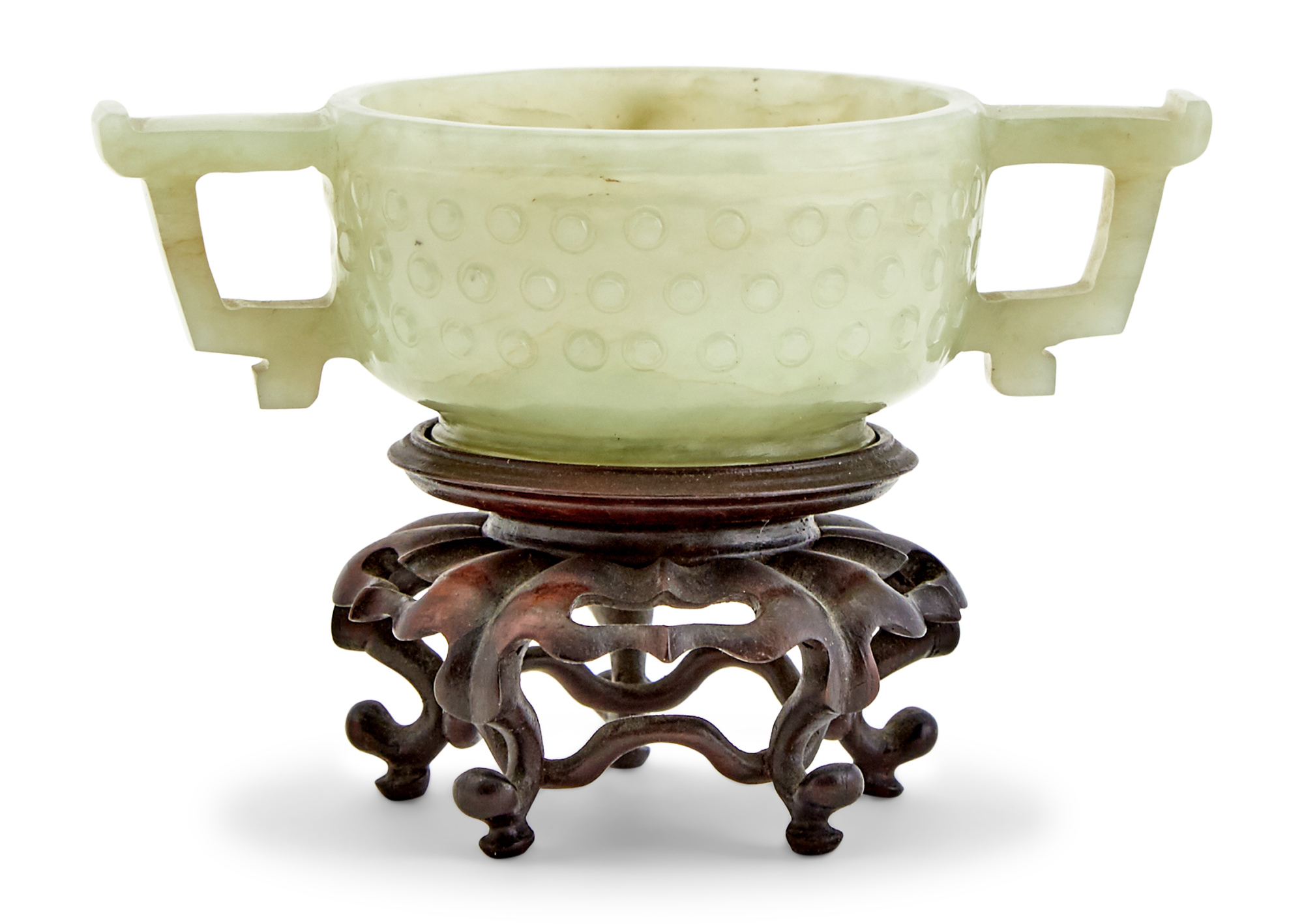 Lot image - A Chinese Celadon Jade Cup