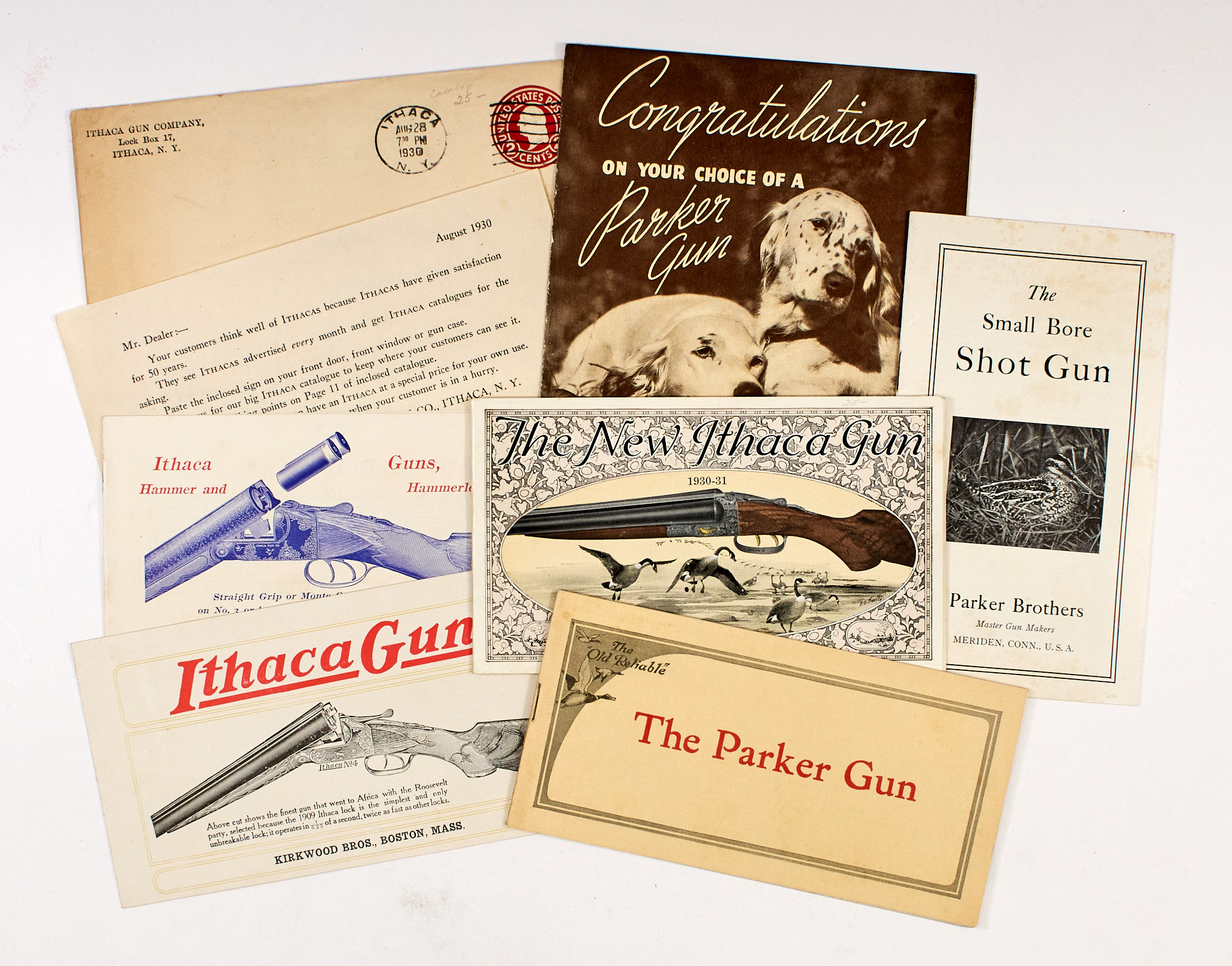 Lot image - [SHOOTING]  Approximately ten trade catalogues for rifles, gunsights, ammunition etc., 1890s-1930s.