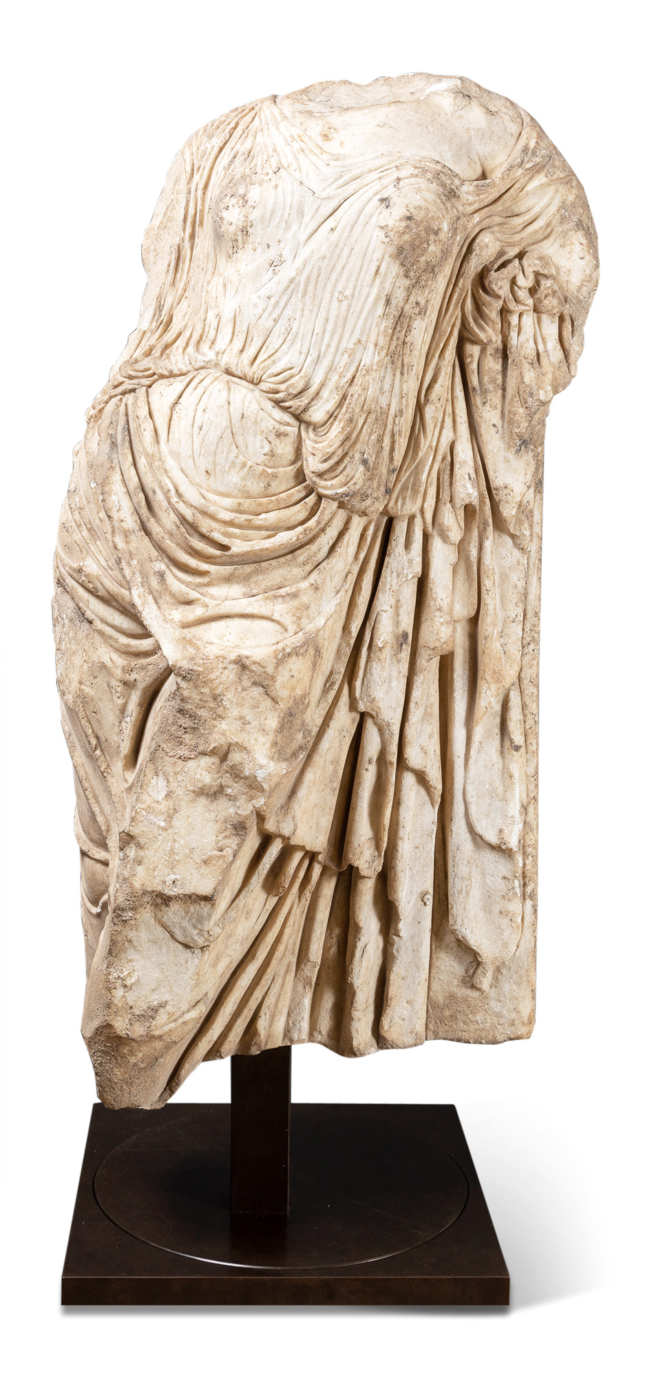 Lot image - Aphrodite of the Gardens: A Roman Marble Draped Figure, after Alkamenes