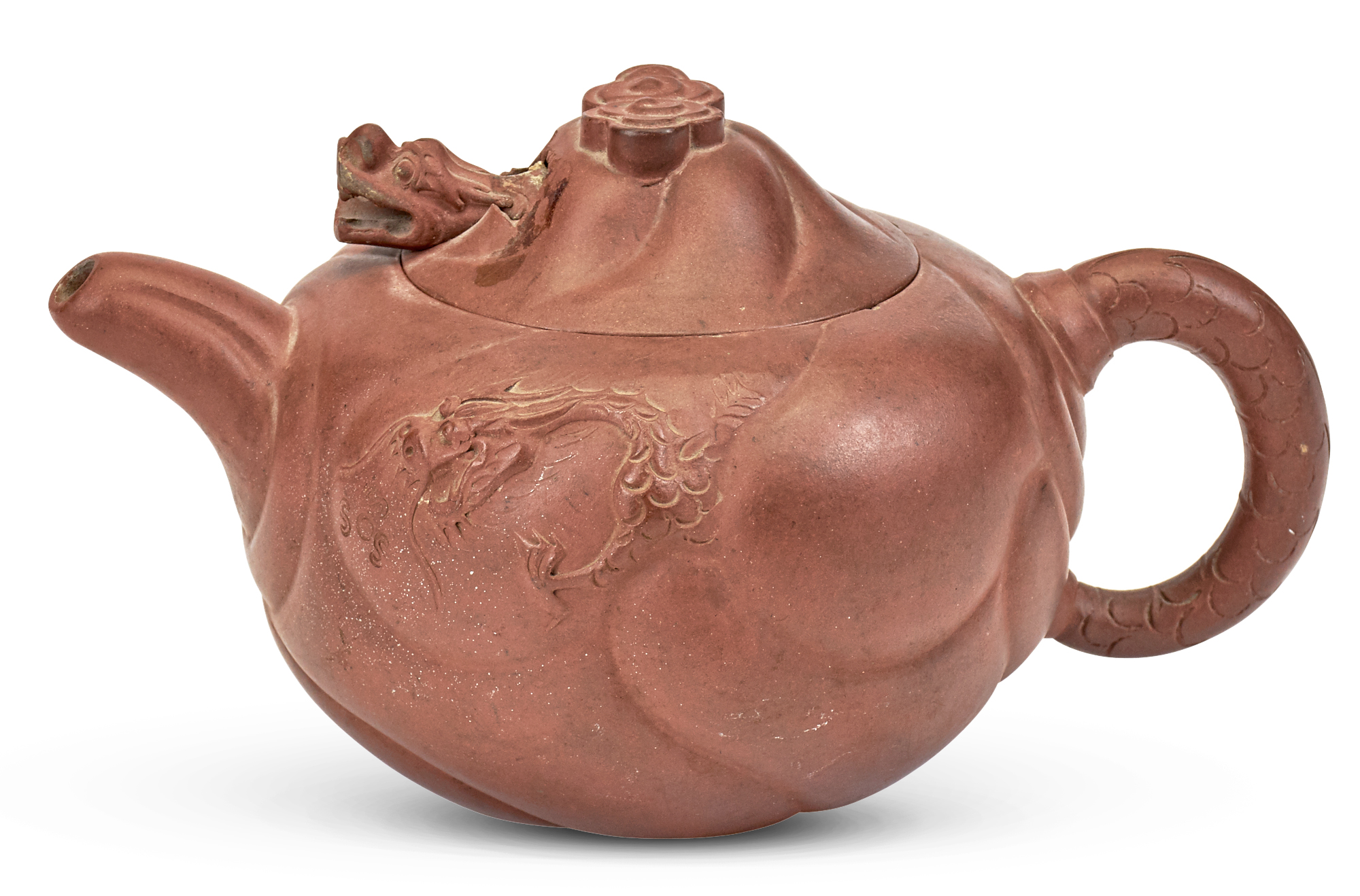 Lot image - A Chinese Yixing Pottery Teapot