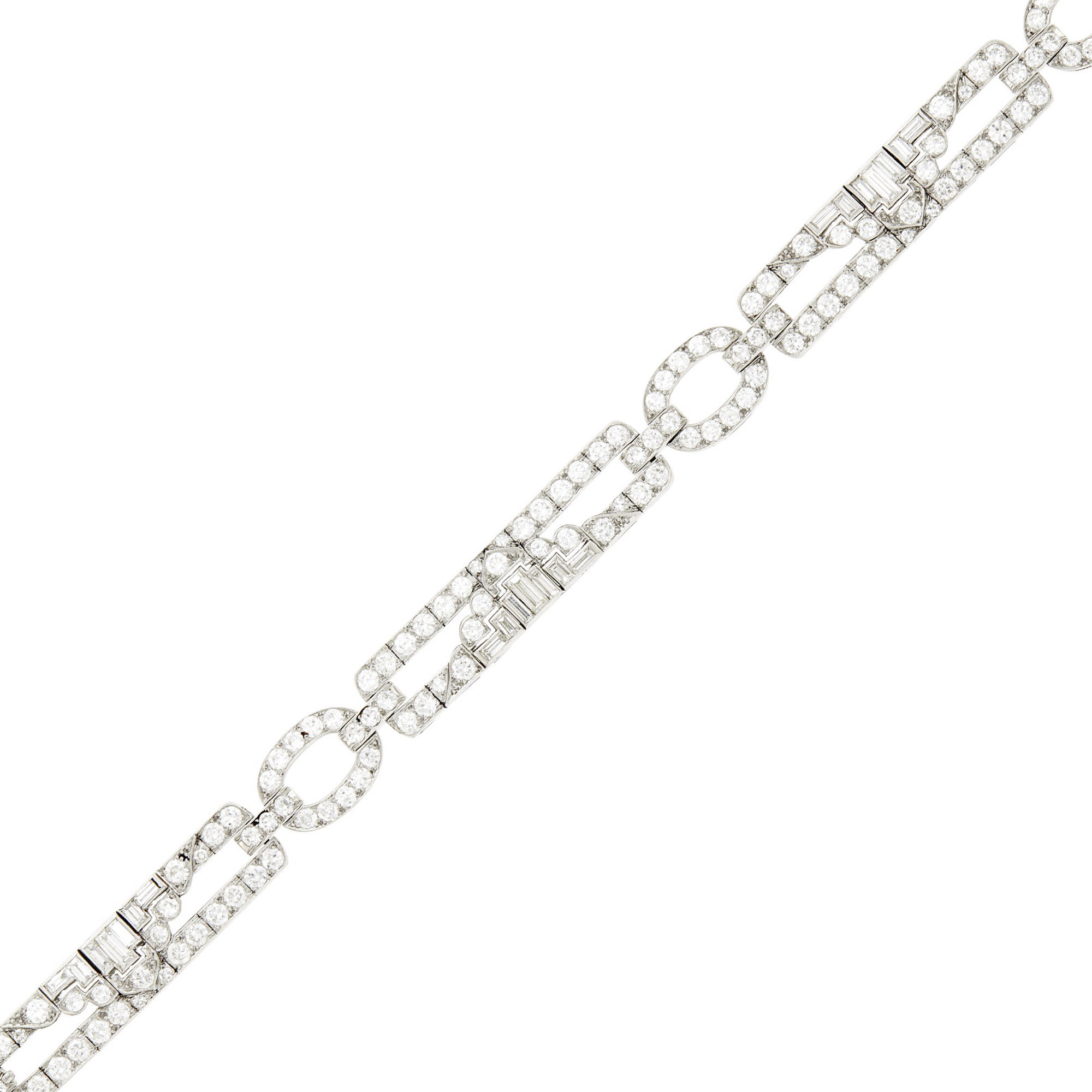 Lot image - Platinum and Diamond Bracelet