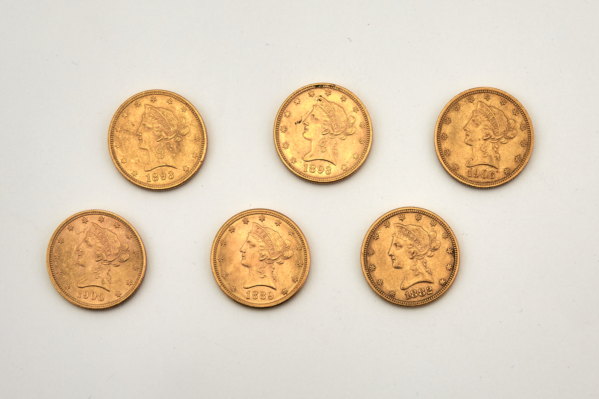 Lot image - United States $10 Liberty Head Group