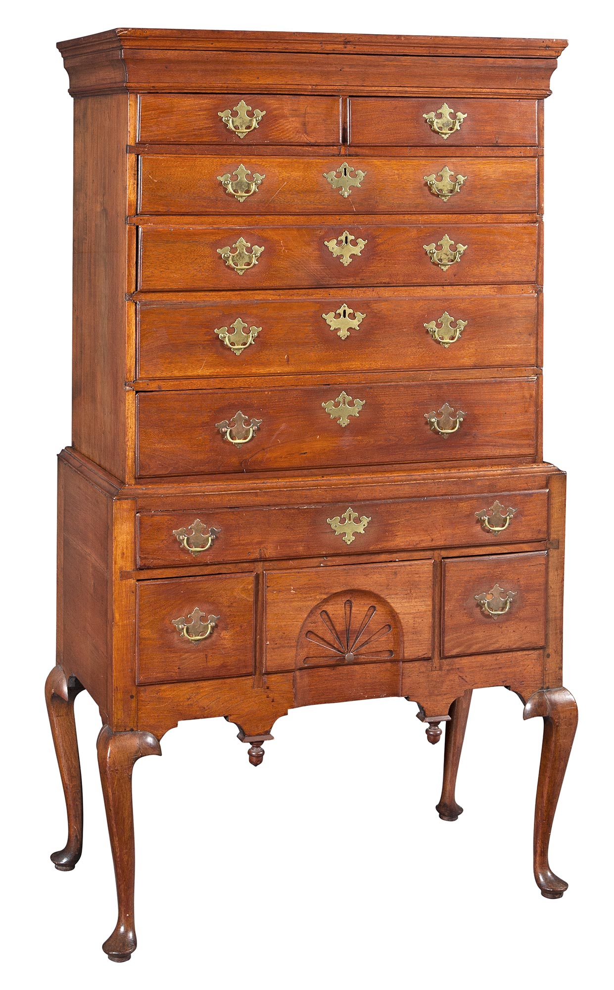 Lot image - Queen Anne Walnut High Chest