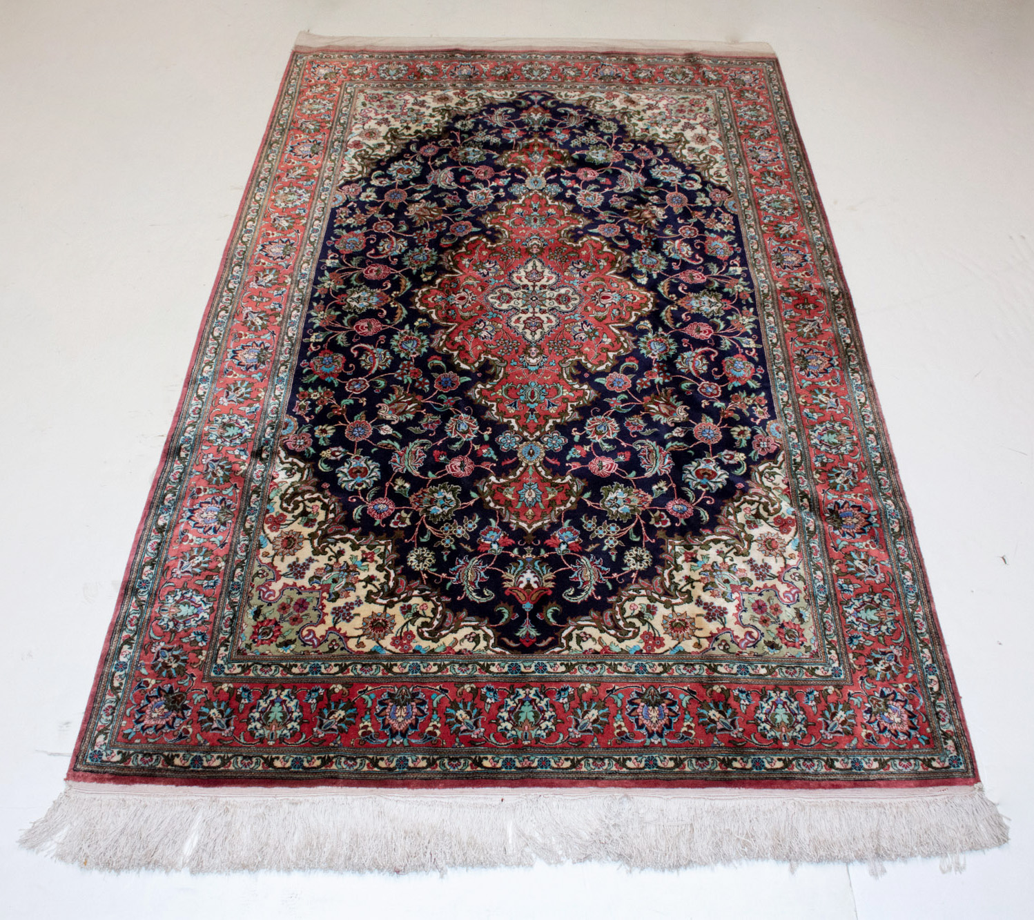 Lot image - Qum Silk Rug