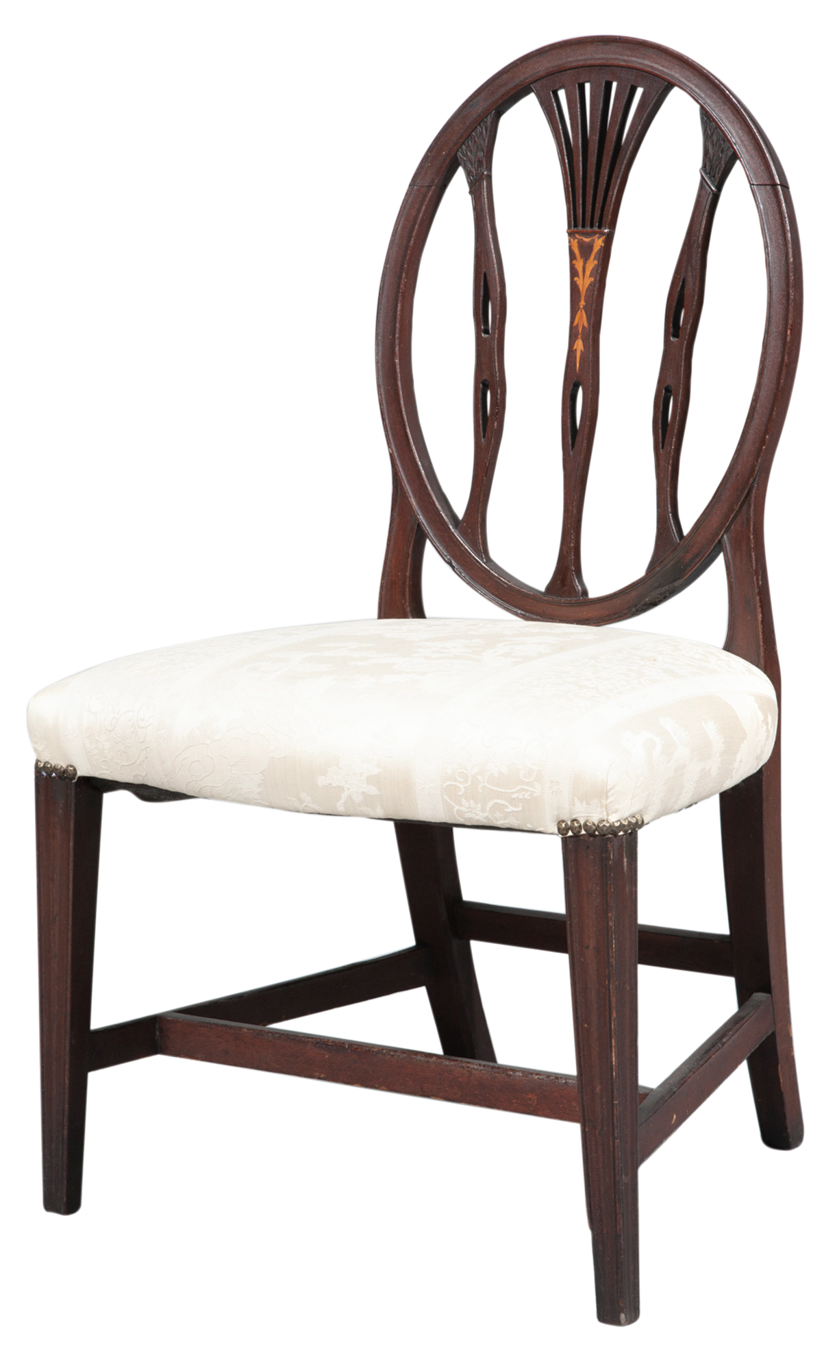 Lot image - Federal Inlaid Mahogany Oval Back Side Chair