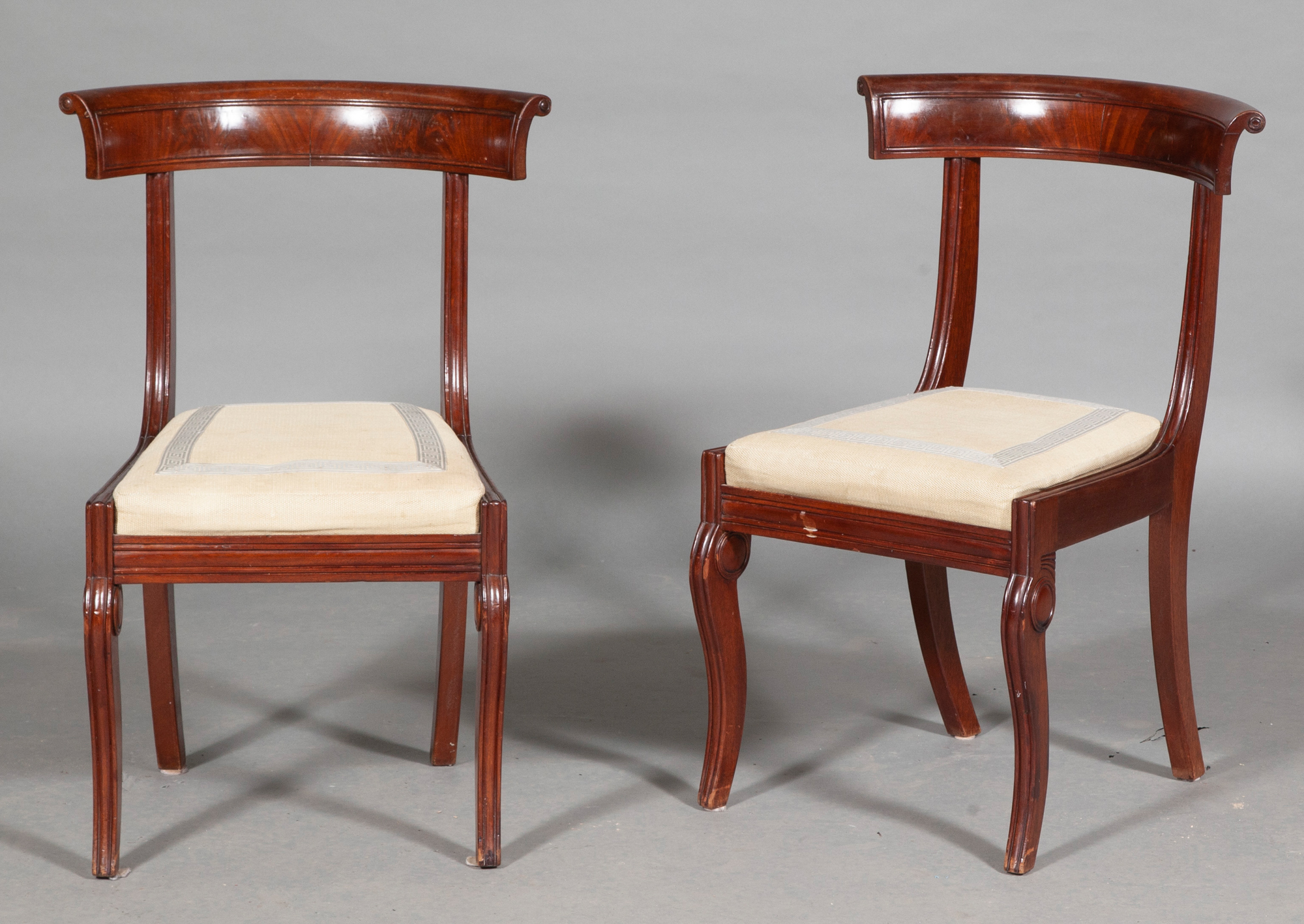 Lot image - Set of Four Regency Style Mahogany Dining Chairs