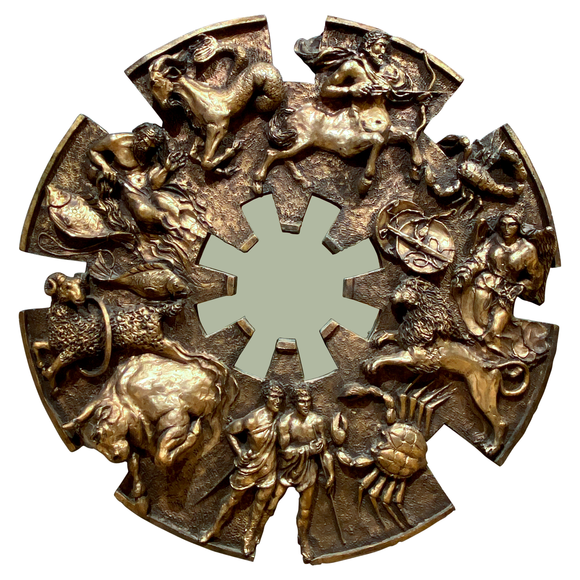 Lot image - Resin Zodiac Mirror