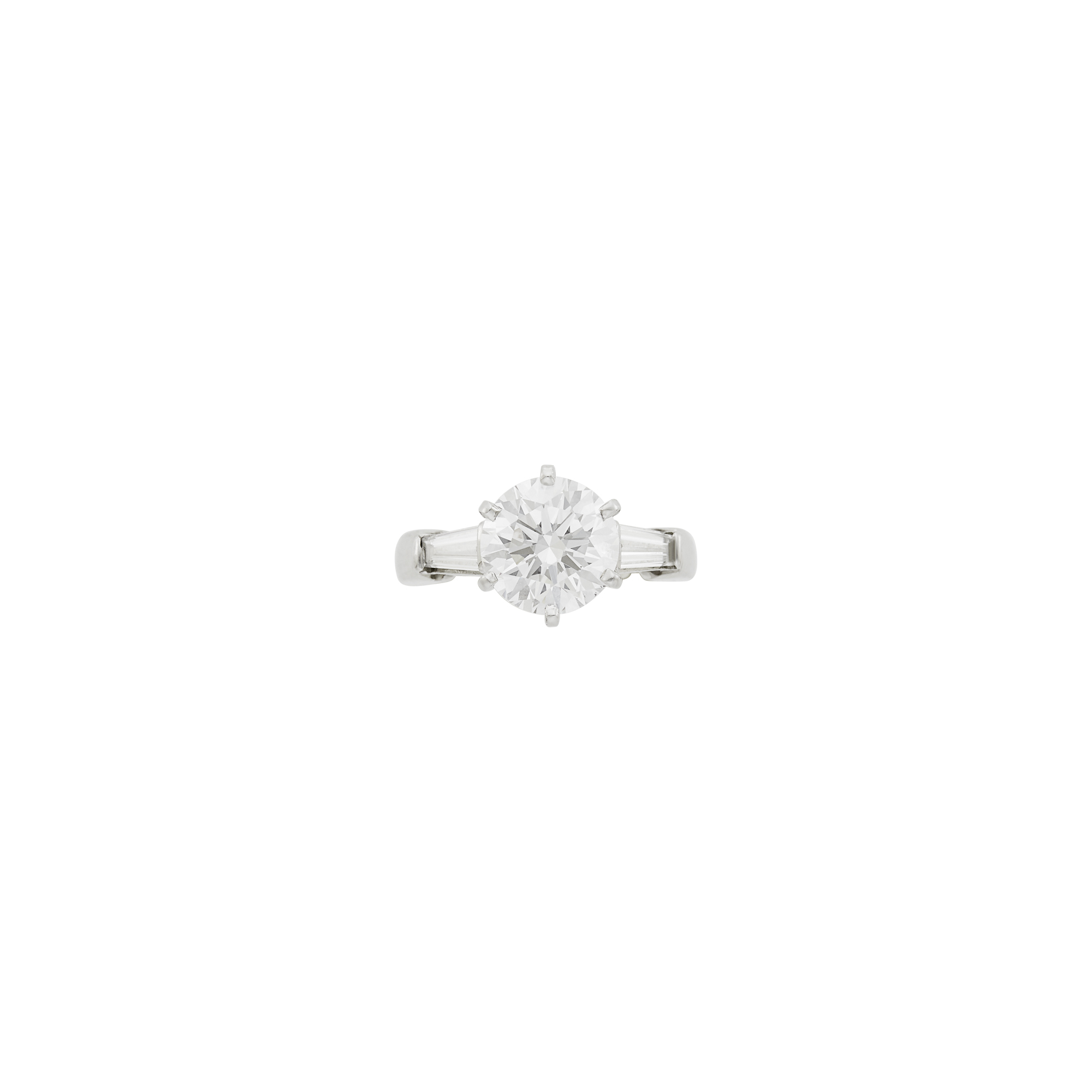 Lot image - Platinum and Diamond Ring
