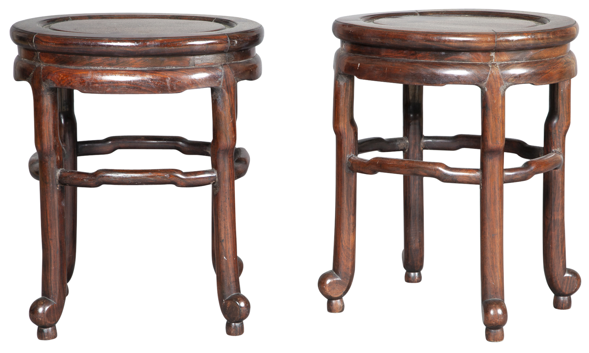 Lot image - Pair of Chinese Hardwood Stands