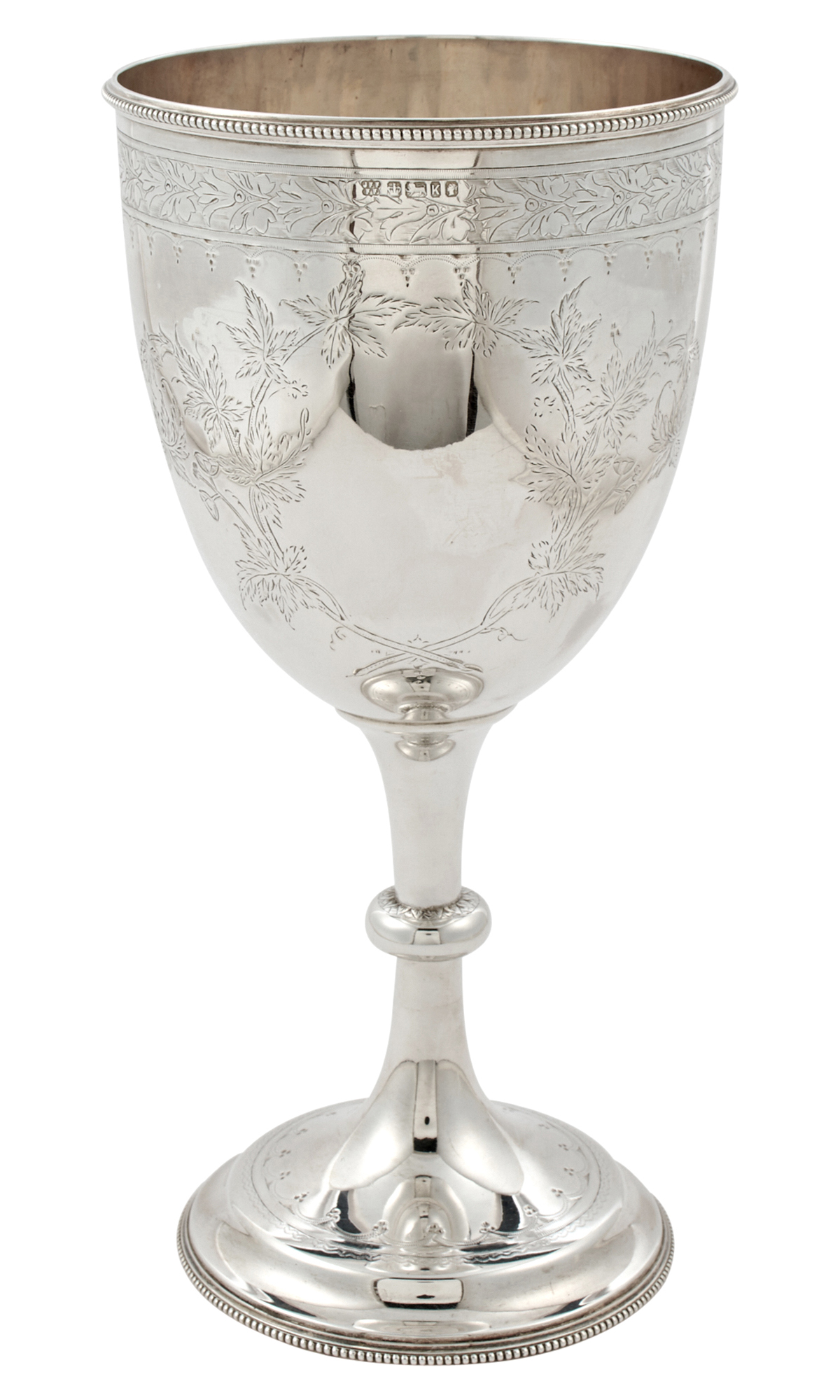 Lot image - Victorian Sterling Silver Oversized Goblet