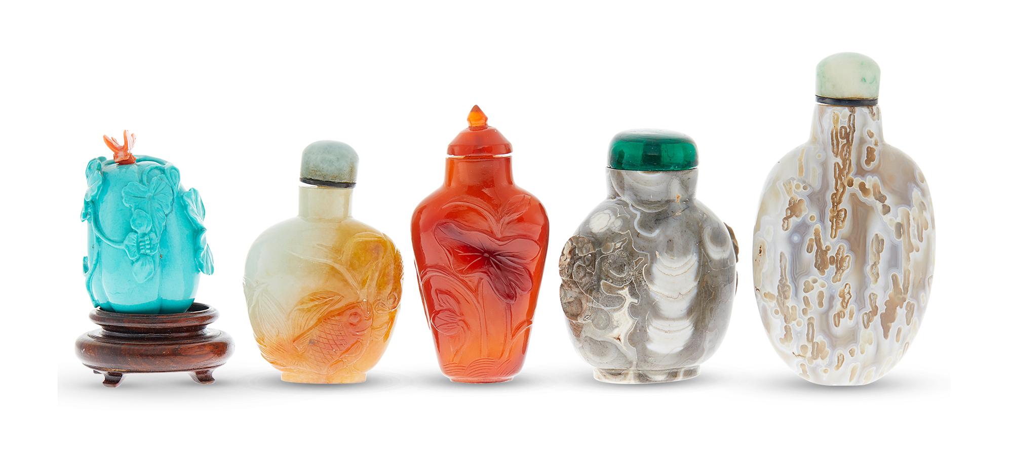 Lot image - A Group of Five Chinese Snuff Bottles