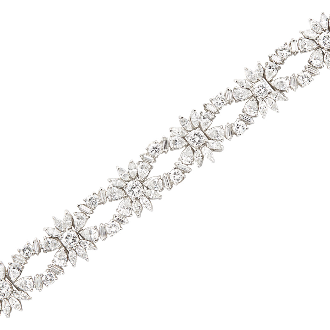 Lot image - Platinum and Diamond Bracelet