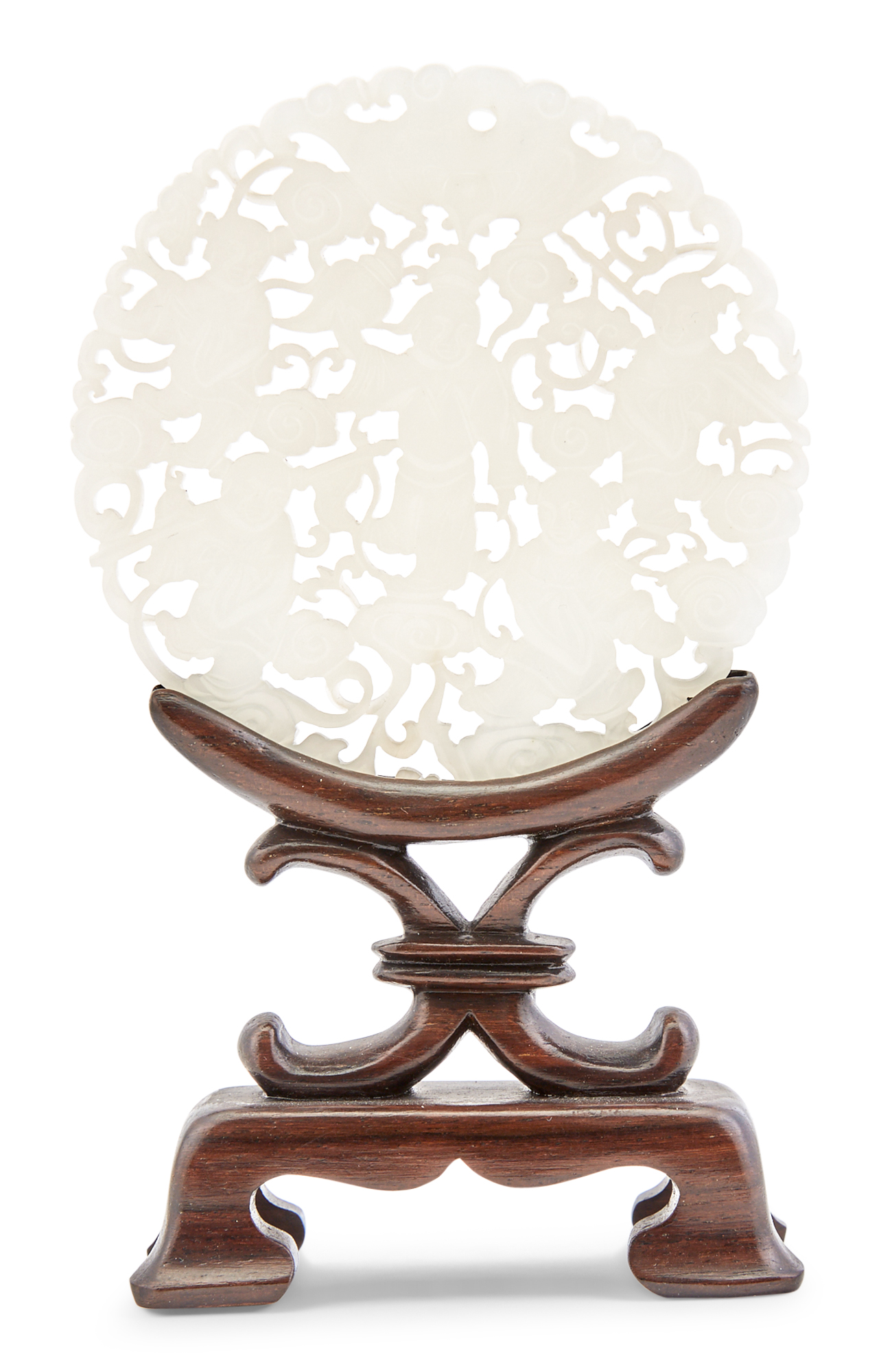 Lot image - A Chinese White Jade Plaque