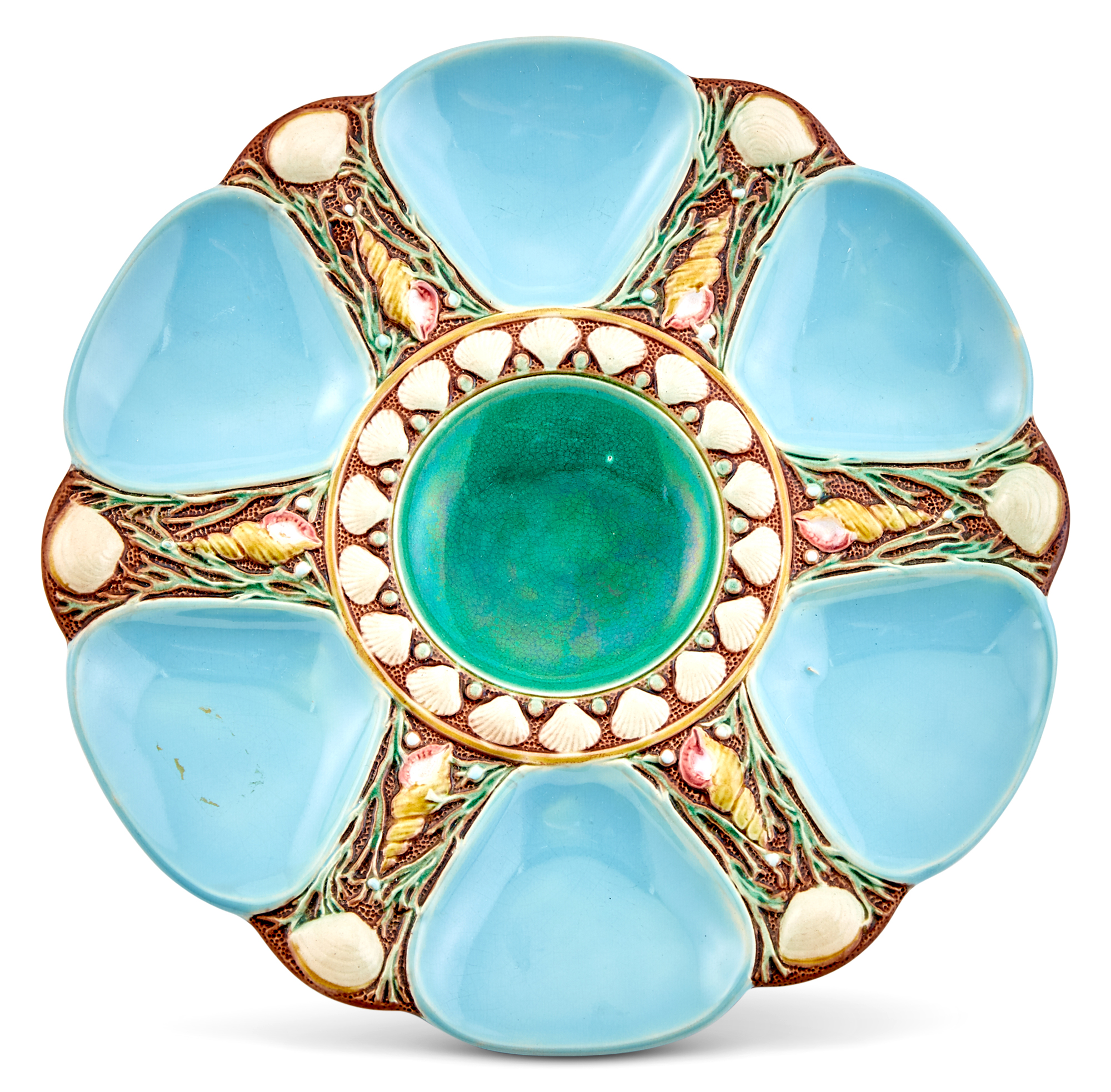 Lot image - Minton & Co. Majolica Oyster Plate