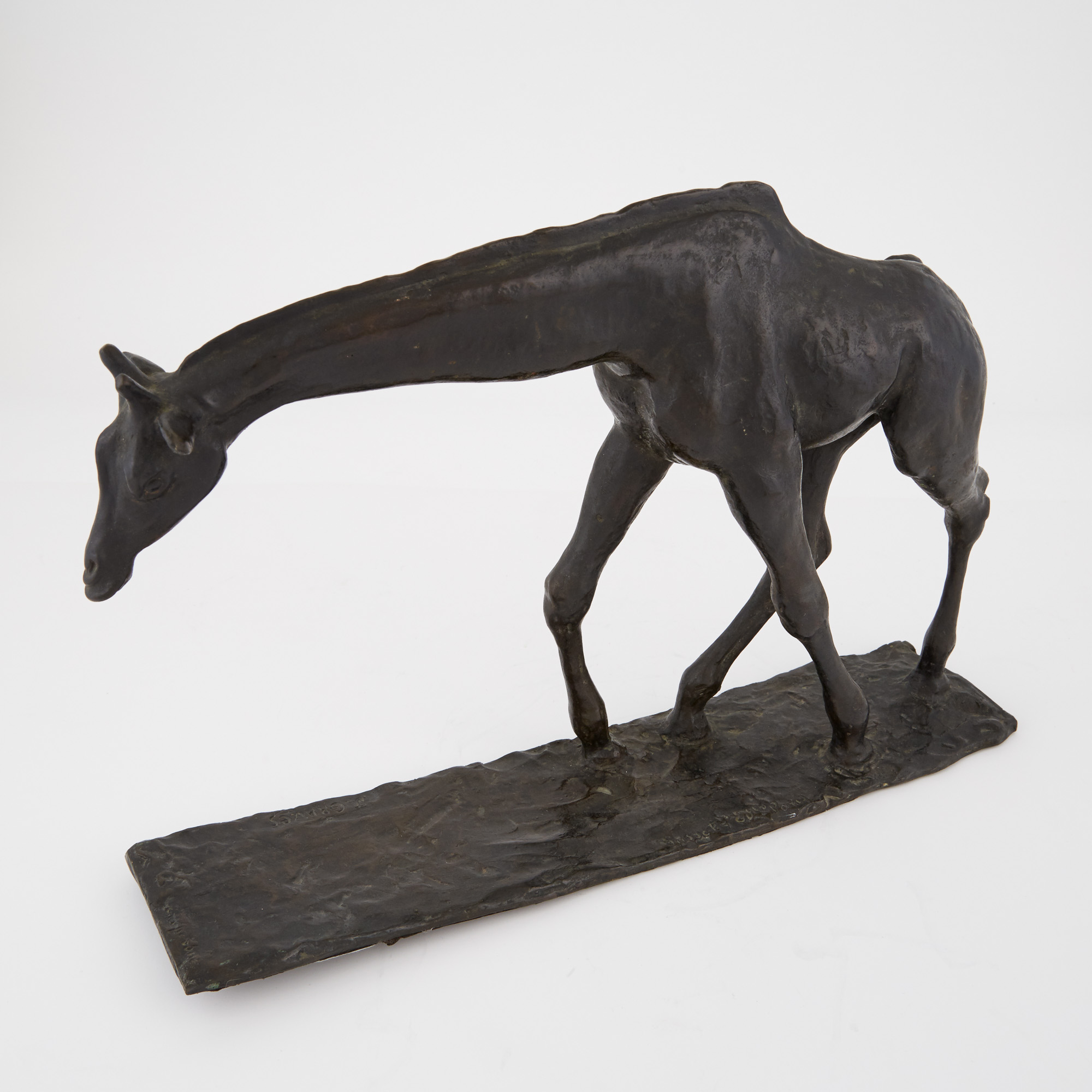 Lot image - Bronze Model of a Giraffe