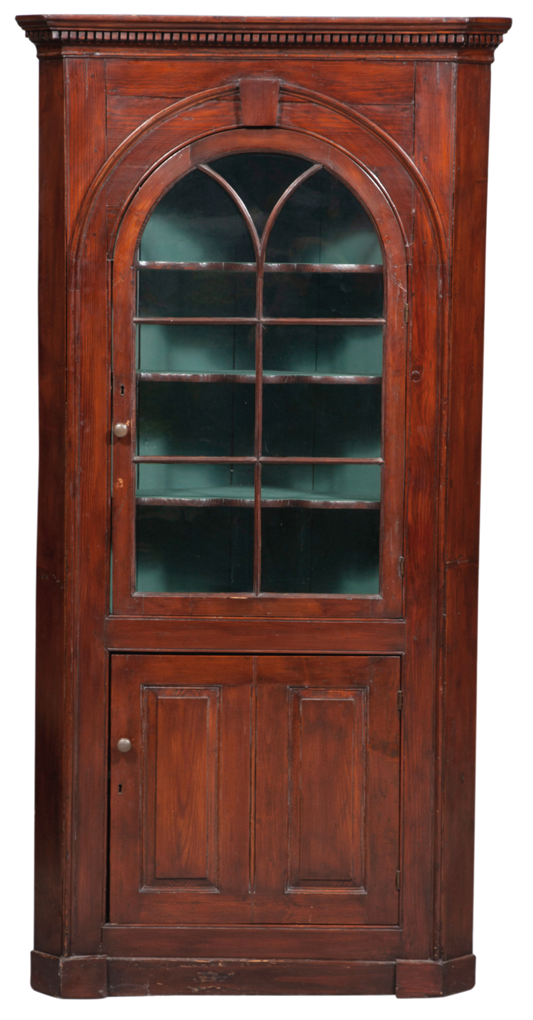 Lot image - Chippendale Pine Corner Cupboard