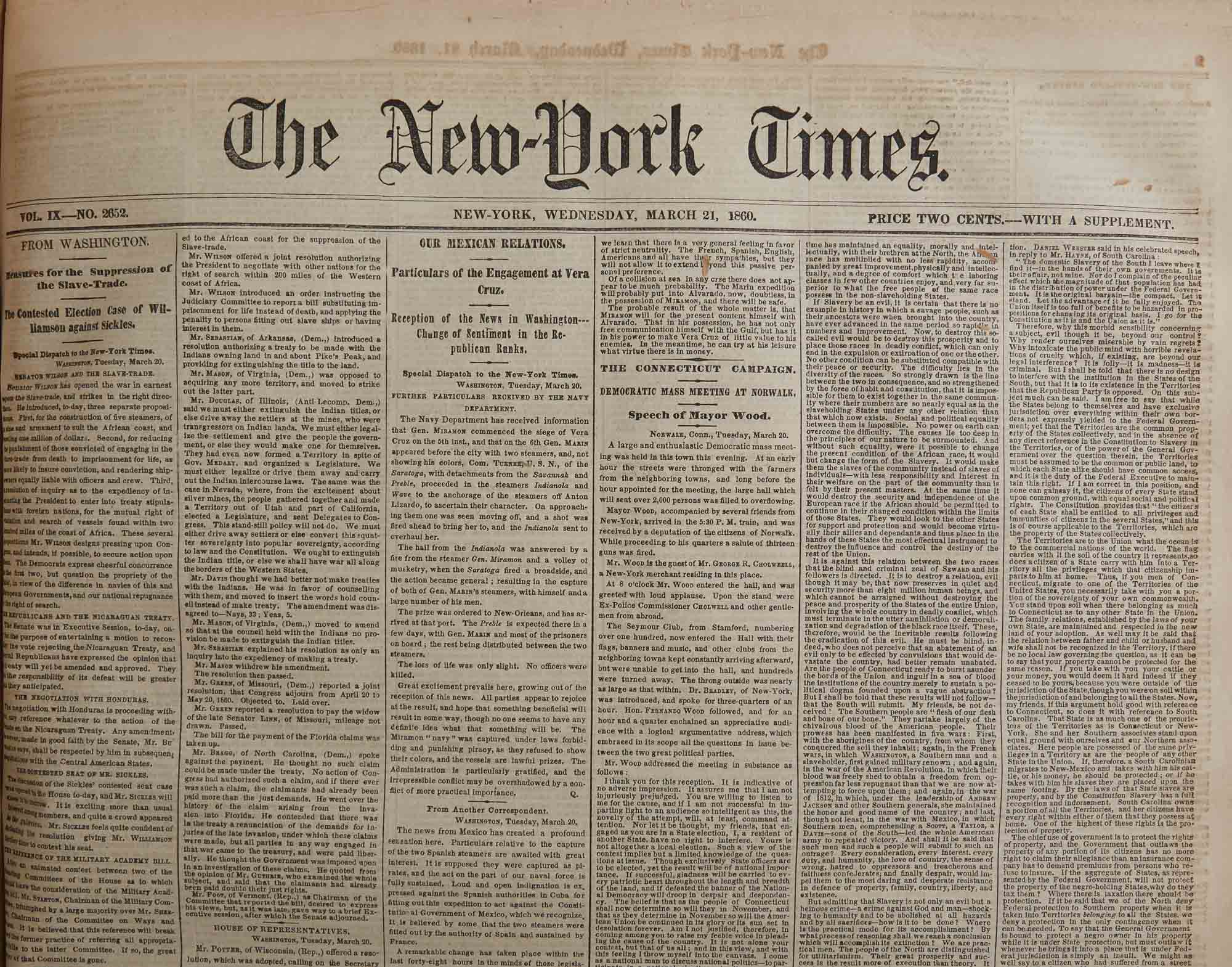 Lot image - [CIVIL WAR - NEW YORK TIMES]  Bound issues of the New York Times.