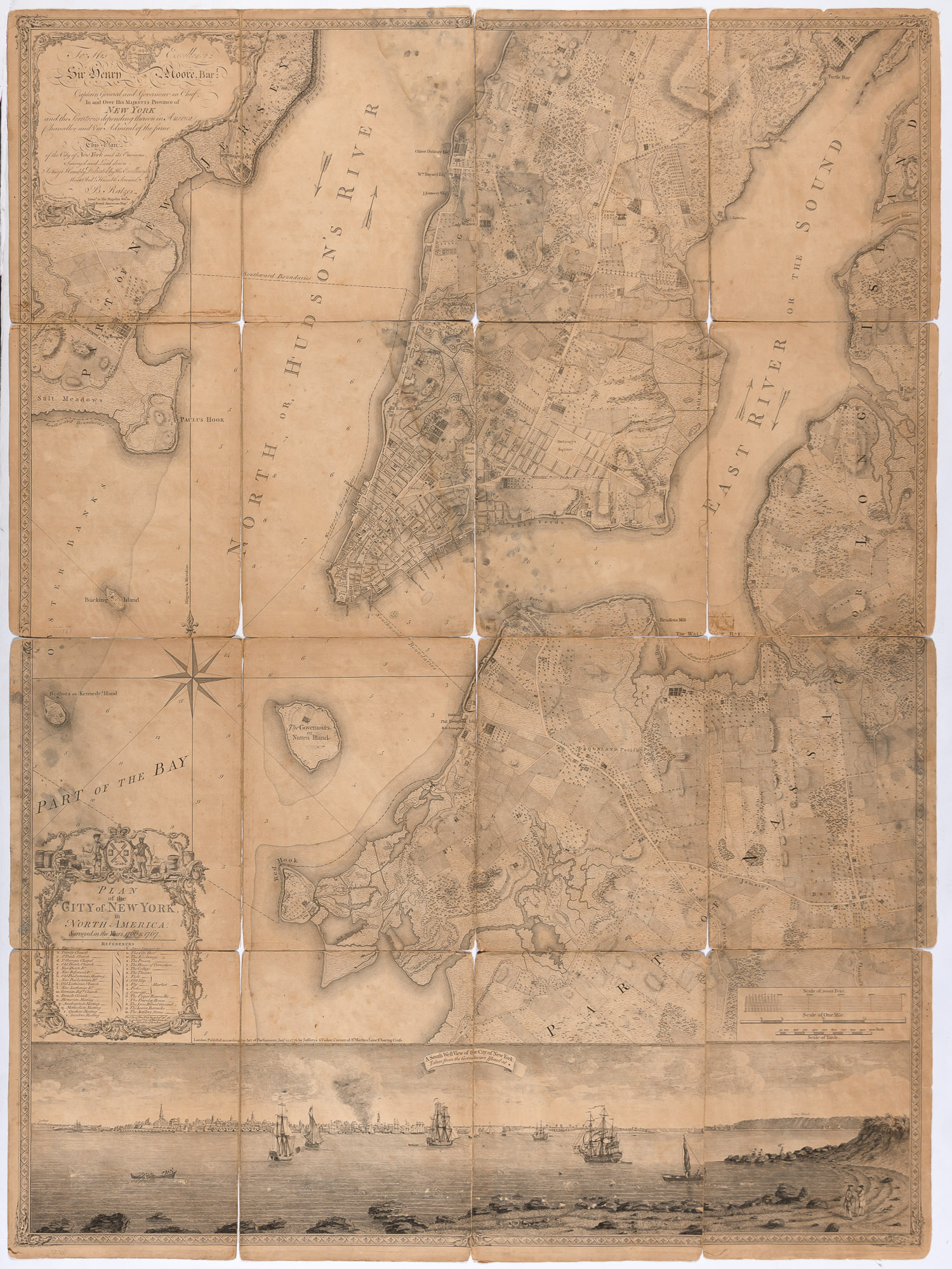 Lot image - RATZER, BERNARD  Plan of the City of New York in North America, surveyed in the years 1766 & 1767.