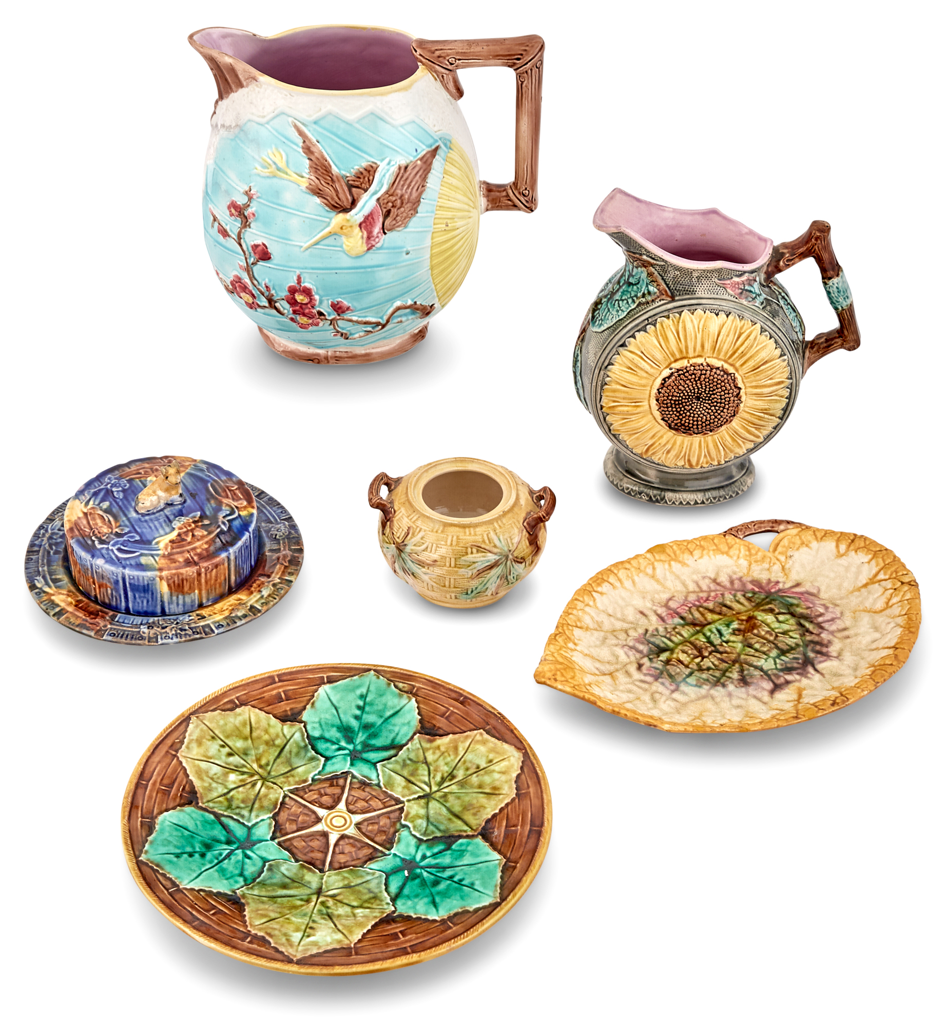 Lot image - Group of Majolica Articles