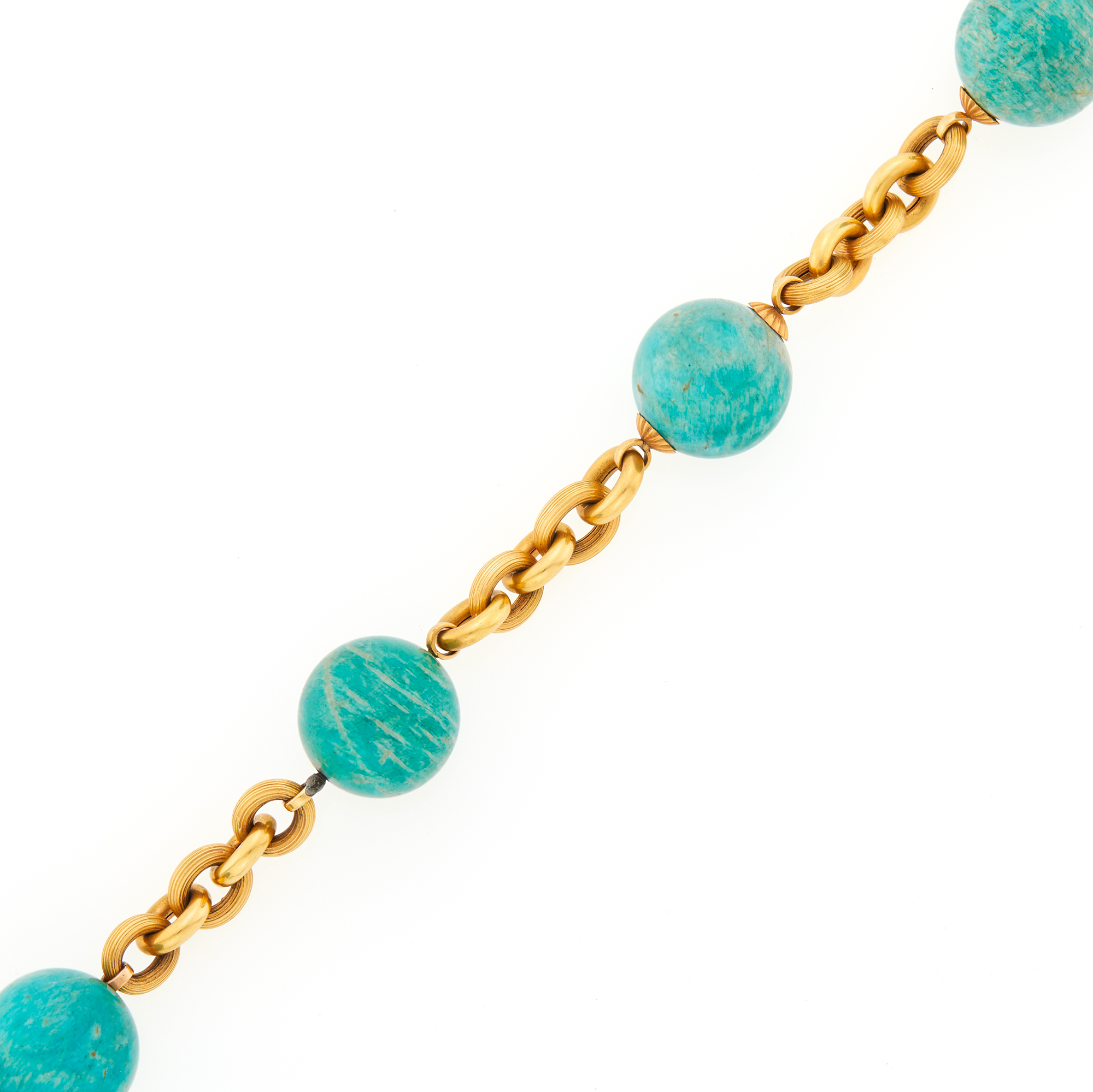 Lot image - Gold and Amazonite Bead Bracelet