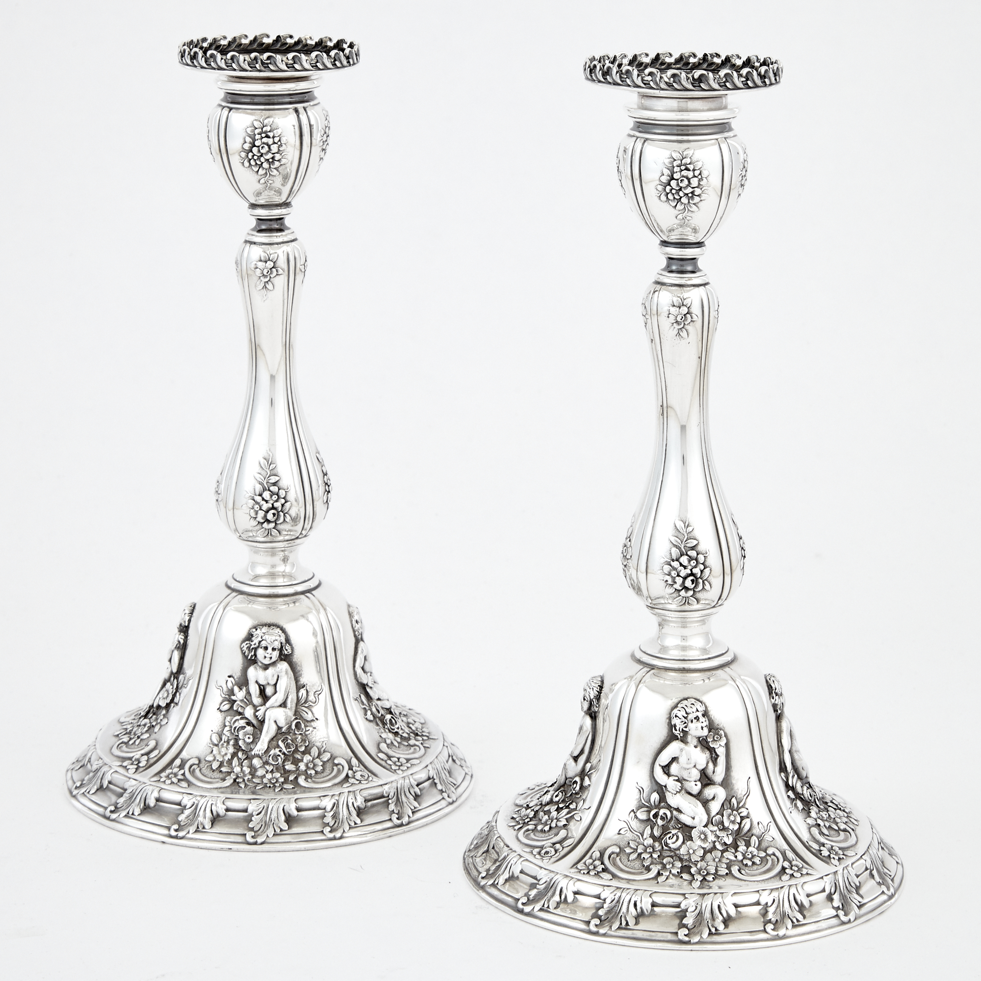 Lot image - Pair of Tiffany & Co. Sterling Silver Candlesticks