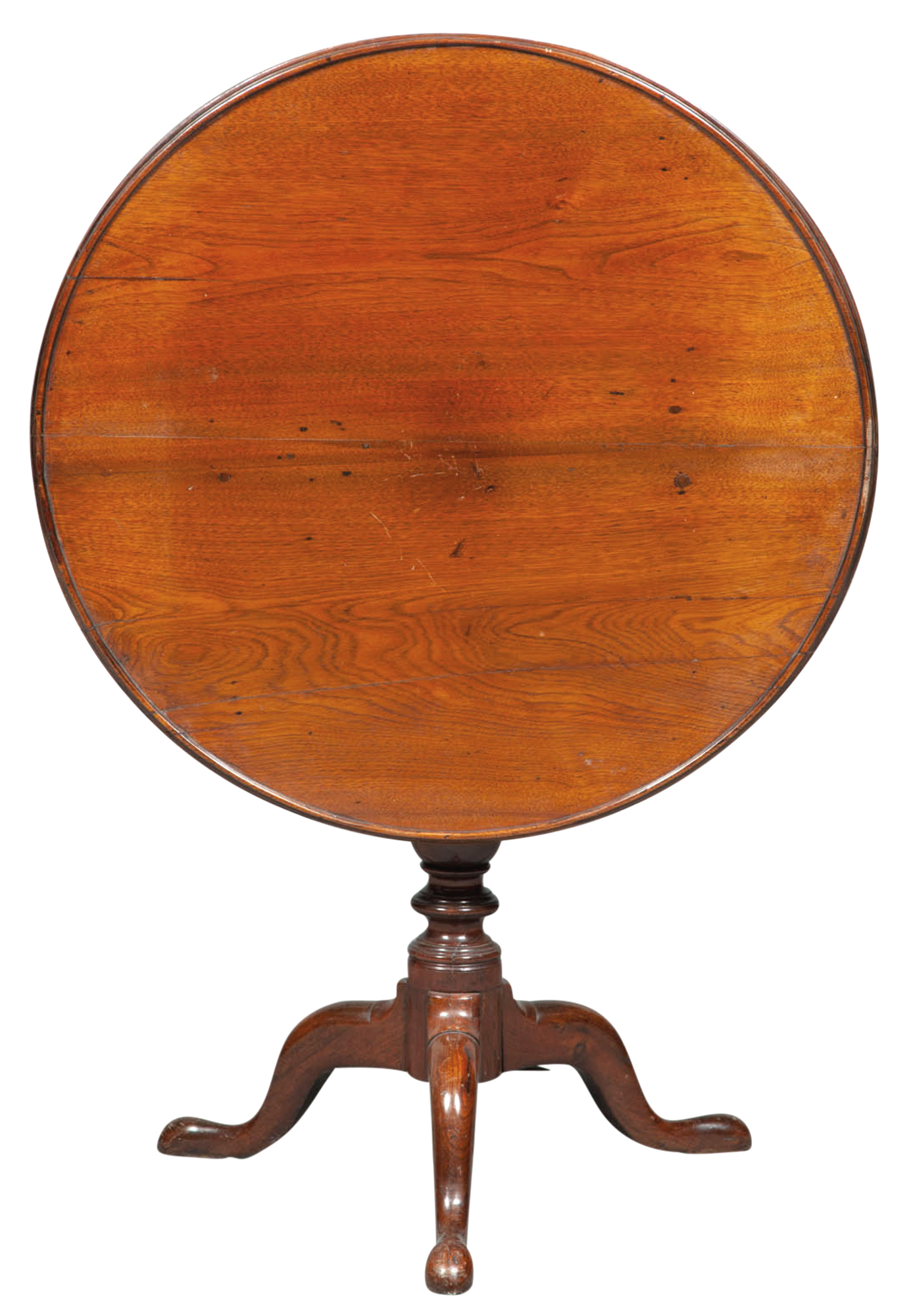 Lot image - Chippendale Walnut Tilt-Top Tea Table