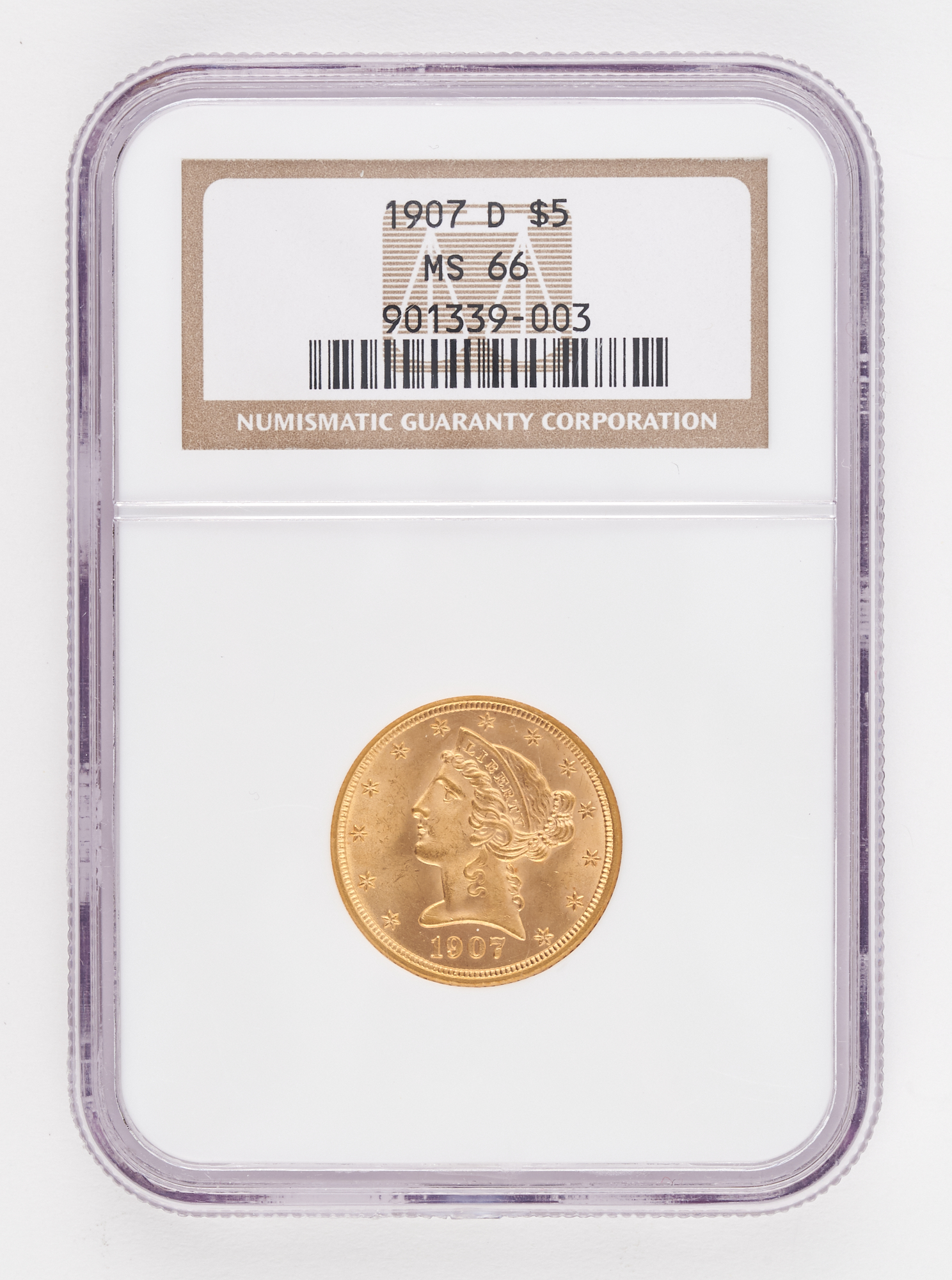 Lot image - United States 1907-D $5 Liberty