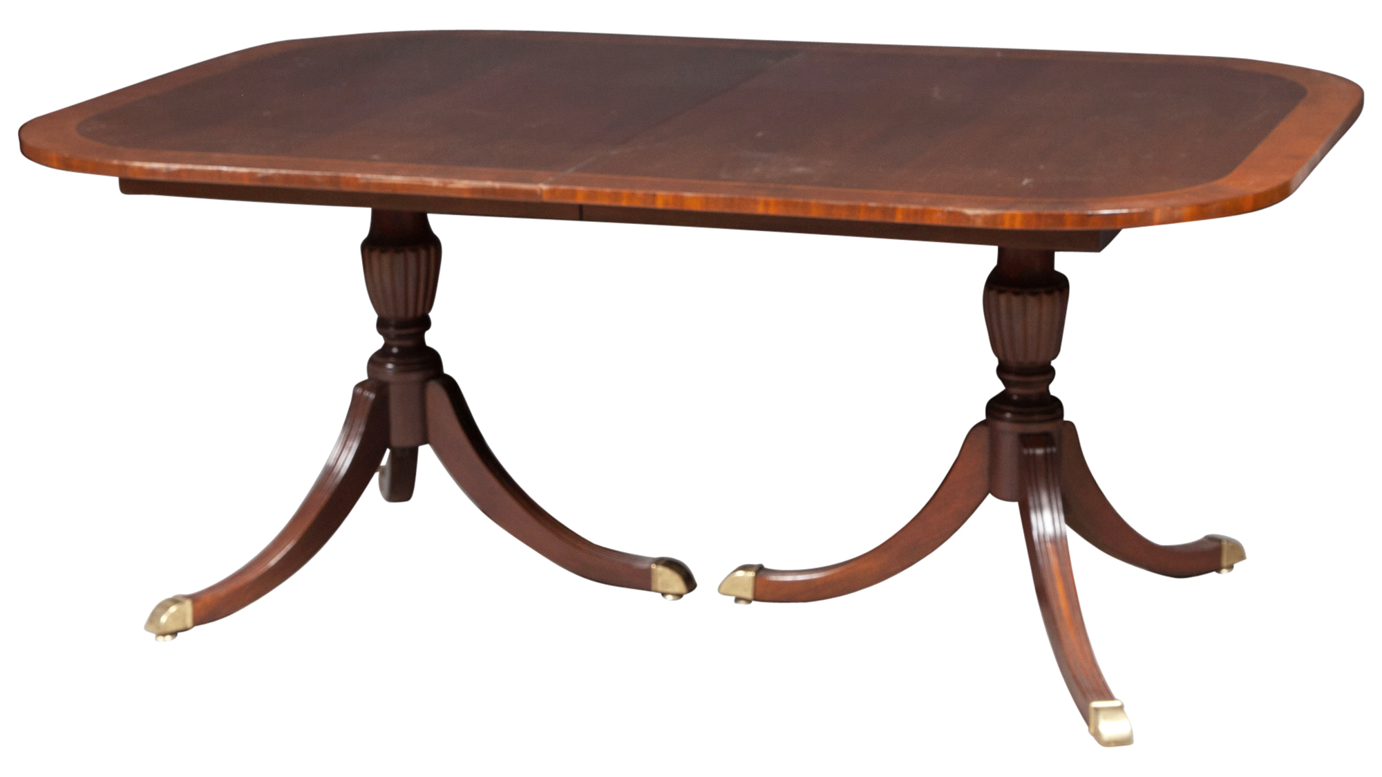 Lot image - George III Style Mahogany Double-Pedestal Dining Table
