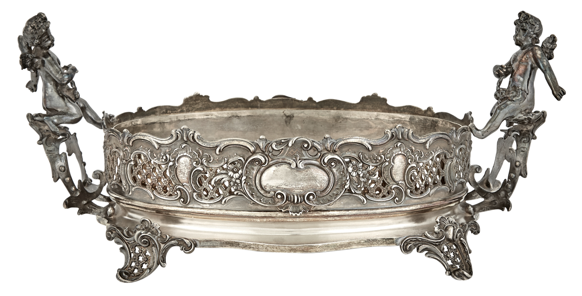 Lot image - Continental Silver Jardiniere Centerpiece