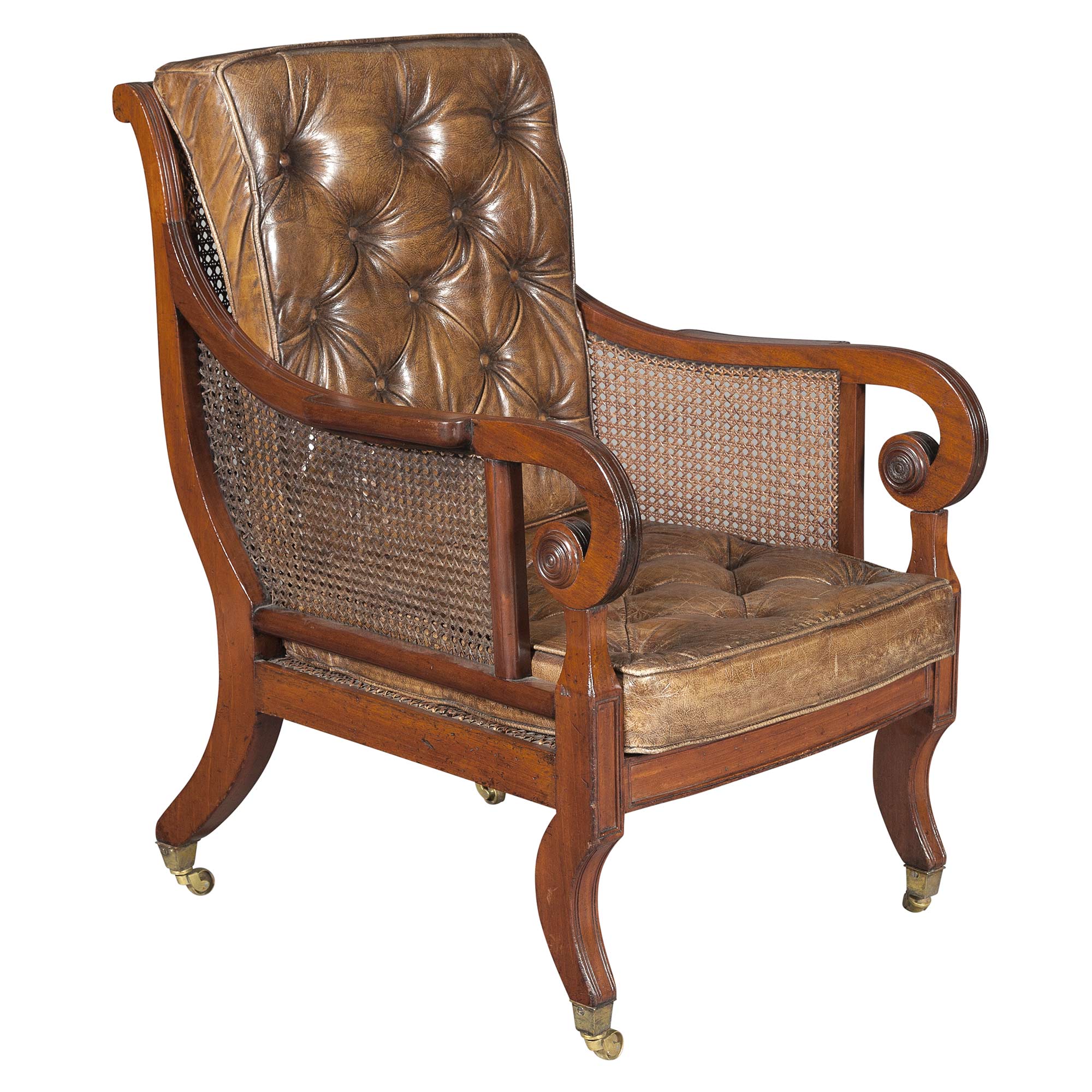 Lot image - George IV Mahogany Caned Bergère