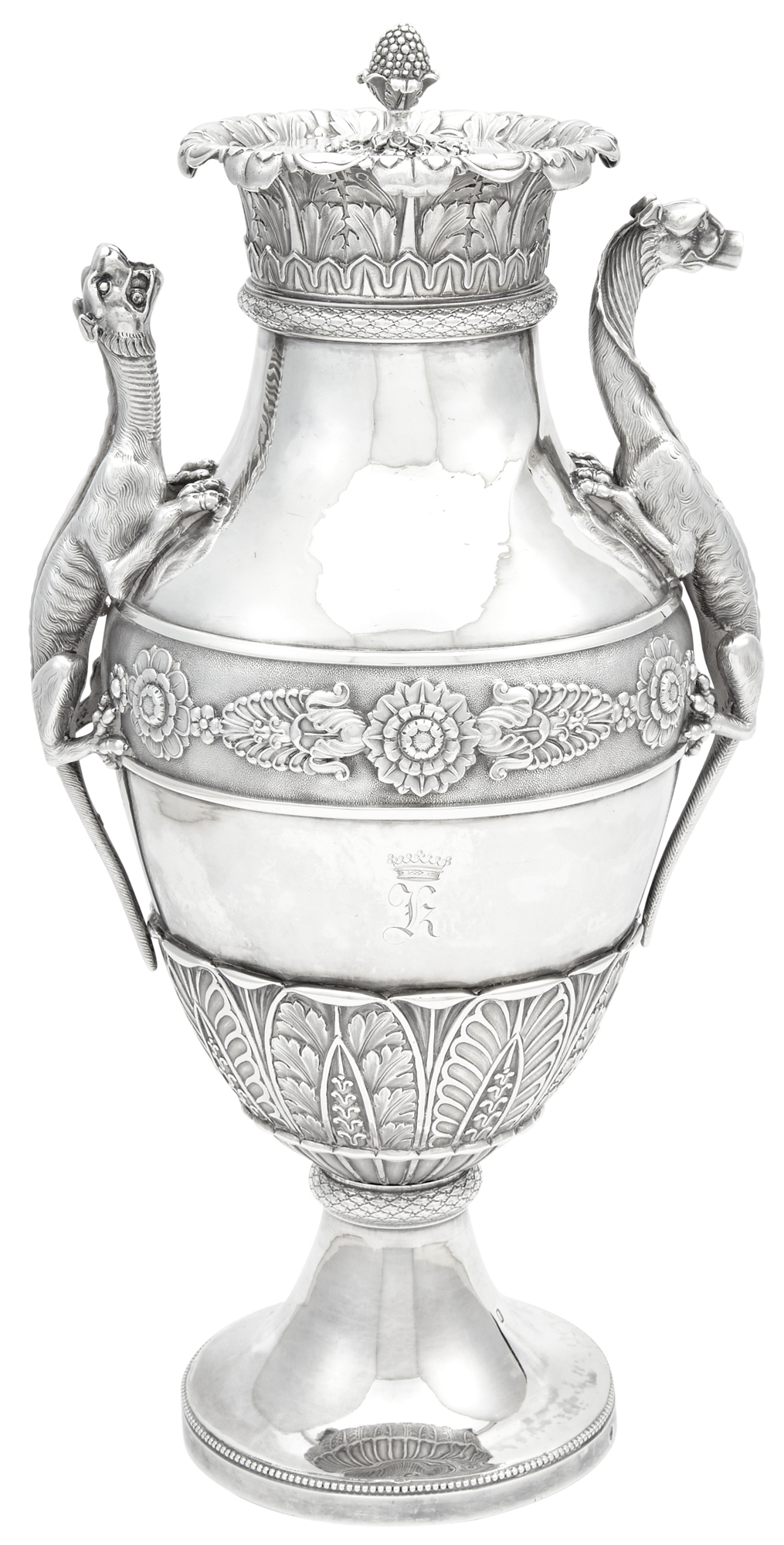 Lot image - French Empire Sterling Silver Coffee Pot