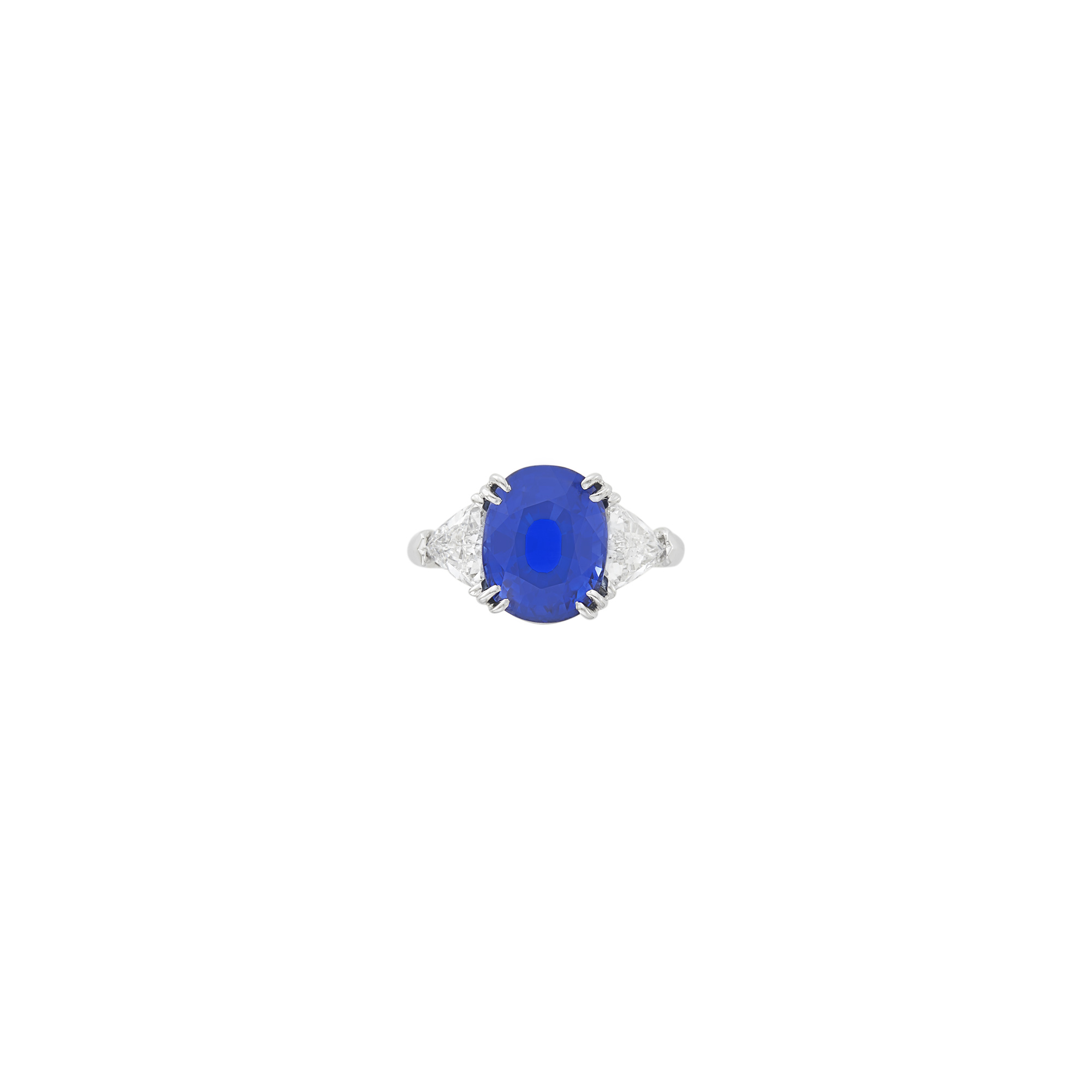 Lot image - Platinum, Sapphire and Diamond Ring
