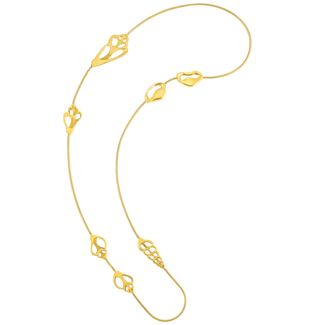 Lot image - Long Gold Sea Shell Chain Necklace, Tiffany & Co.