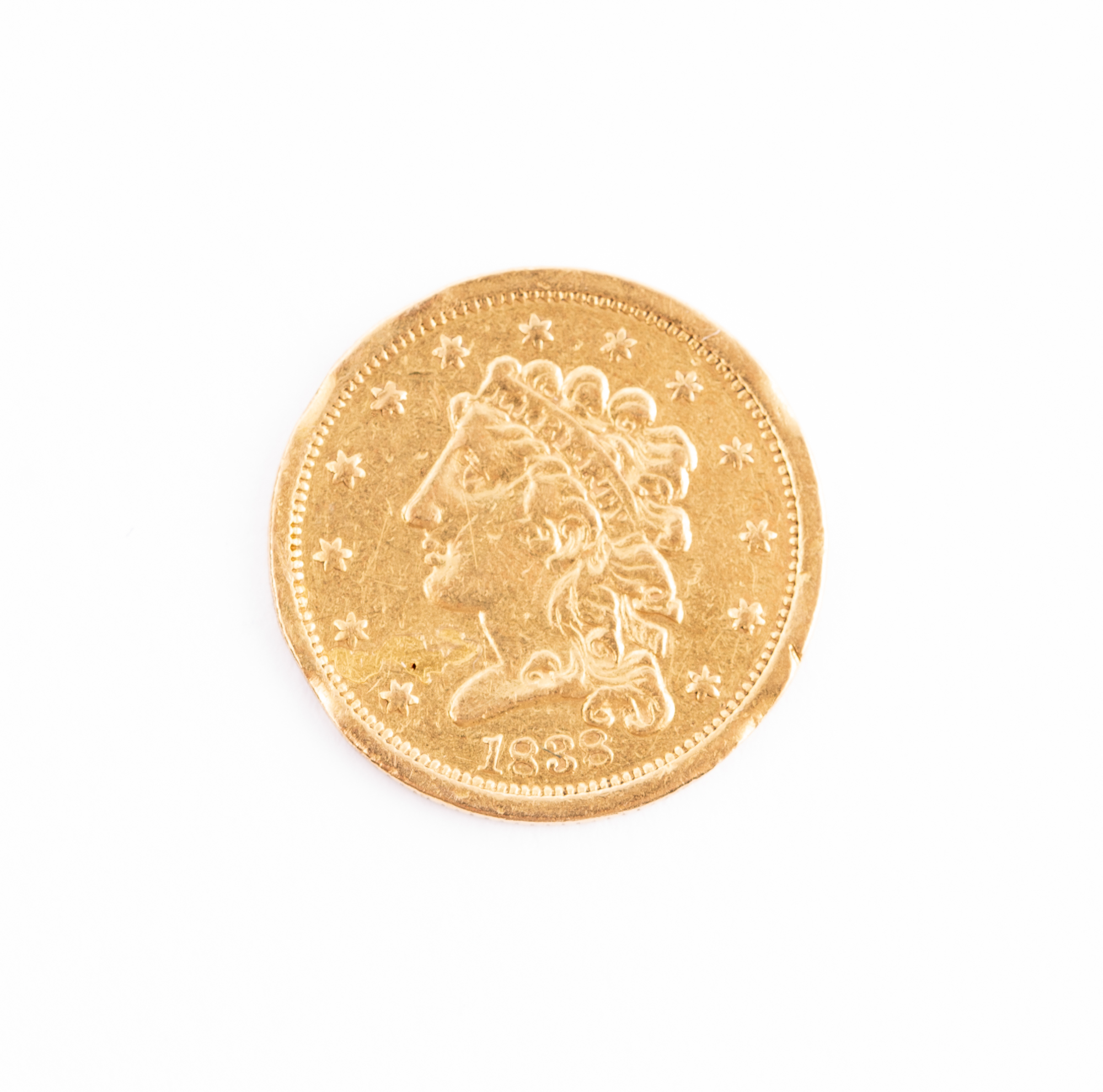 Lot image - United States 1838 $2 1/2 Classic Head