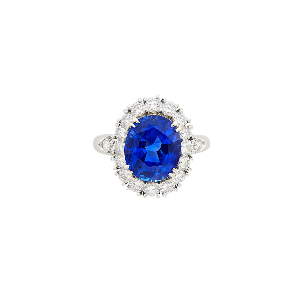 Lot image - Platinum, Sapphire and Diamond Ring, Van Cleef & Arpels