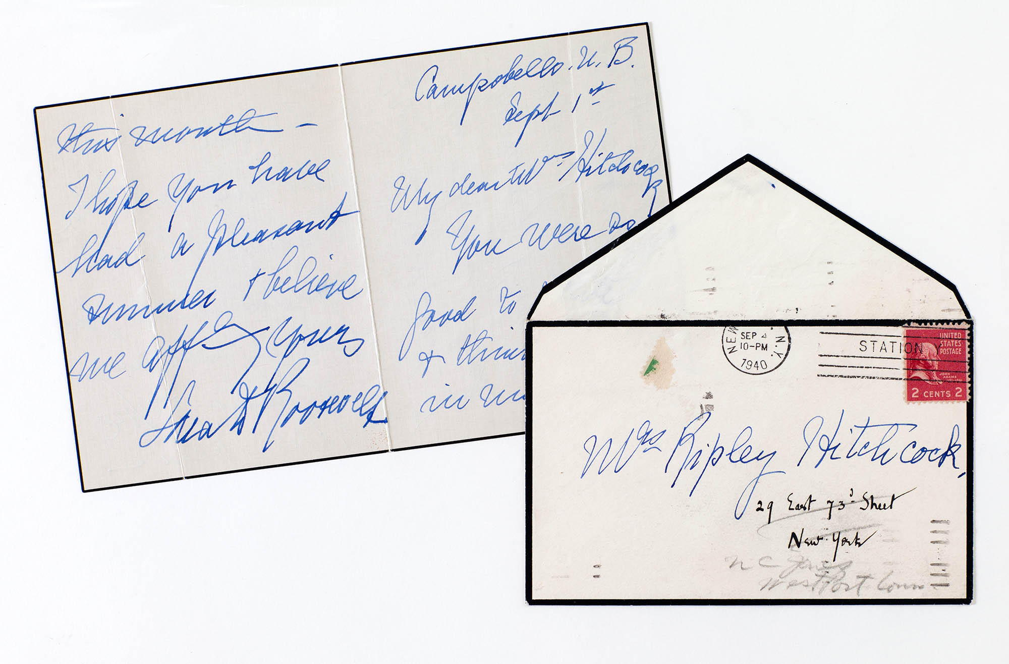 Lot image - ROOSEVELT, SARA DELANO  Group of letters.
