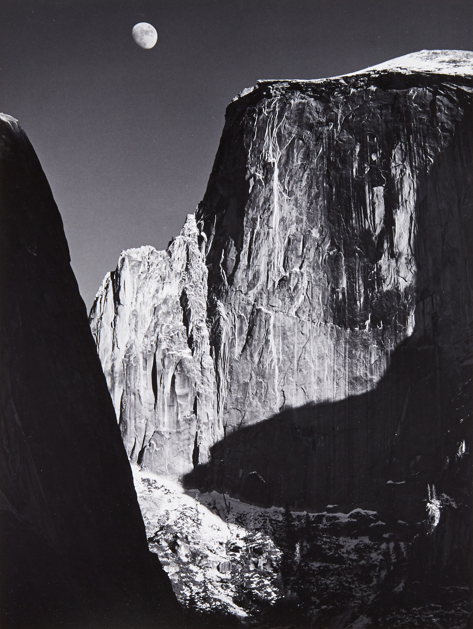 Lot image - ADAMS, ANSEL (1902-1984)  Moon and Half Dome