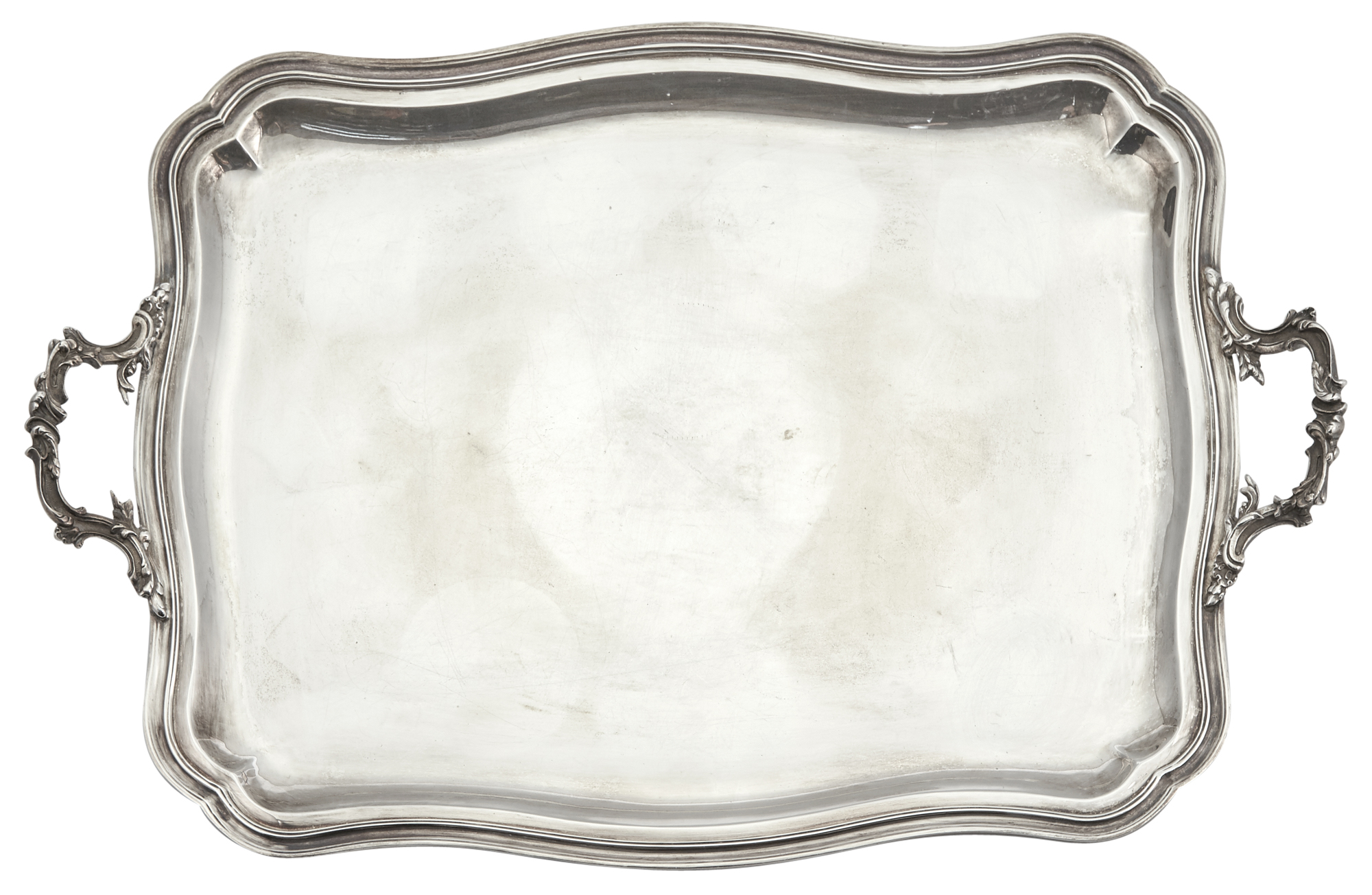 Lot image - Italian Silver Two-Handled Tray