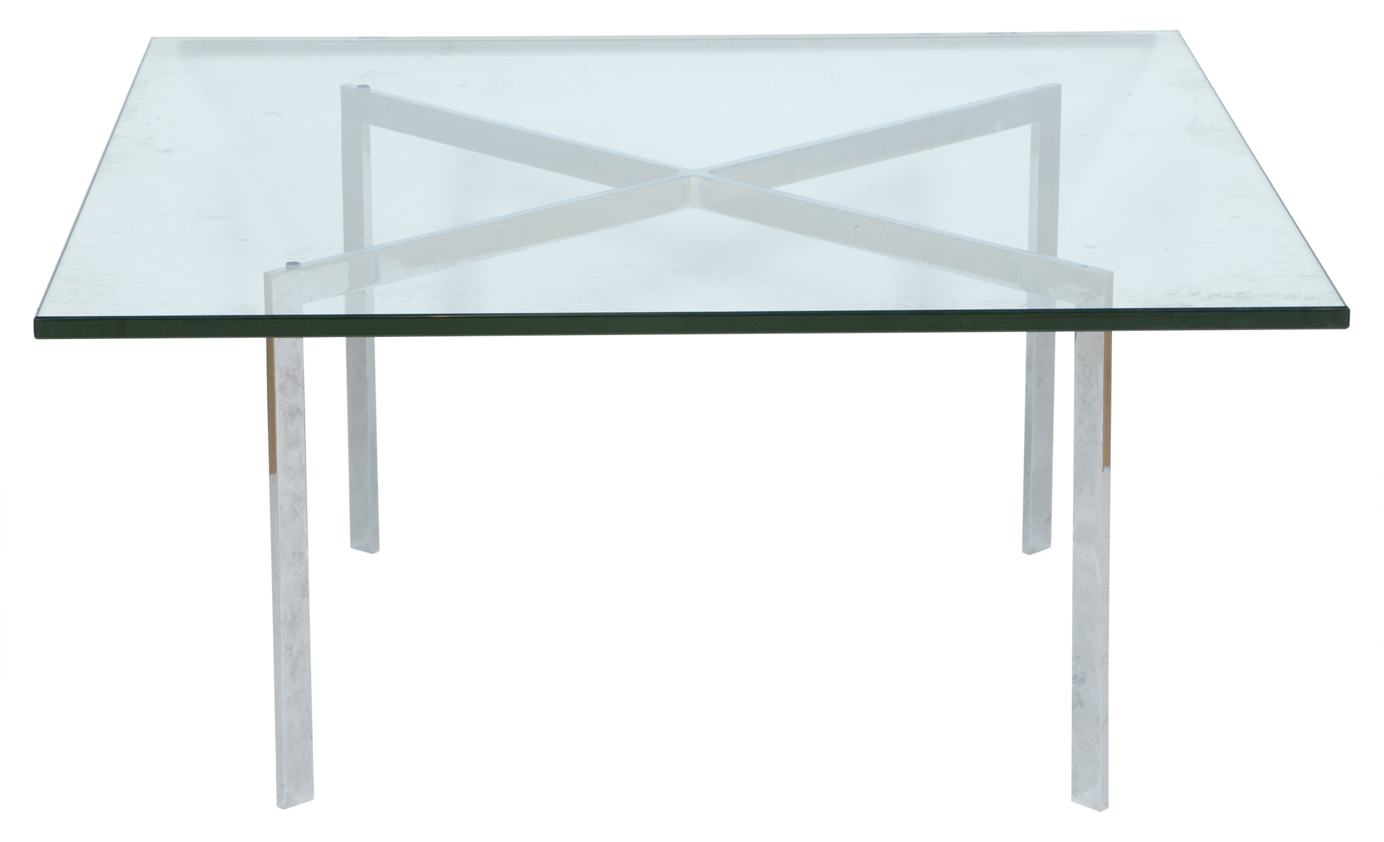 Lot image - Glass and Chrome Barcelona Table