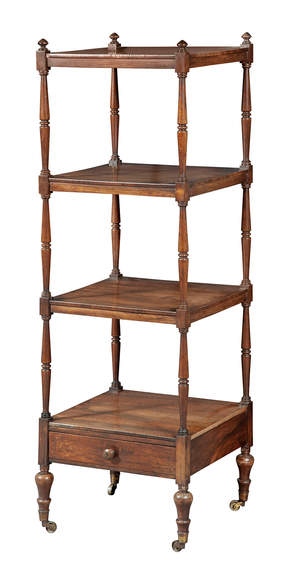 Lot image - Regency Rosewood Four-Tier Étagère