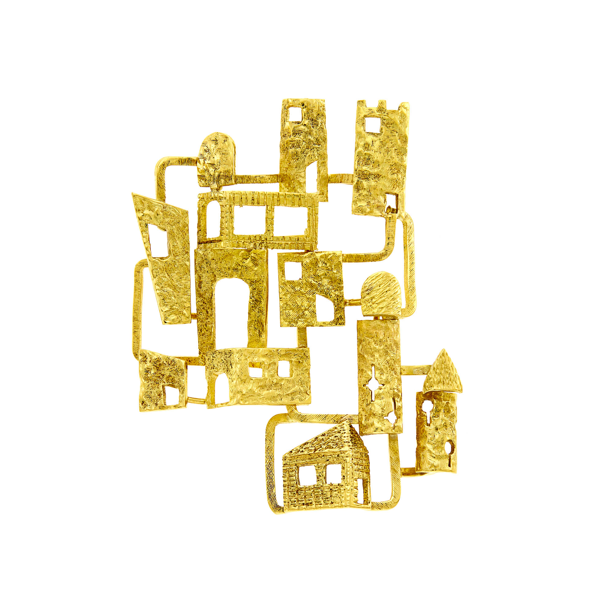 Lot image - Zolotas Gold Village Brooch