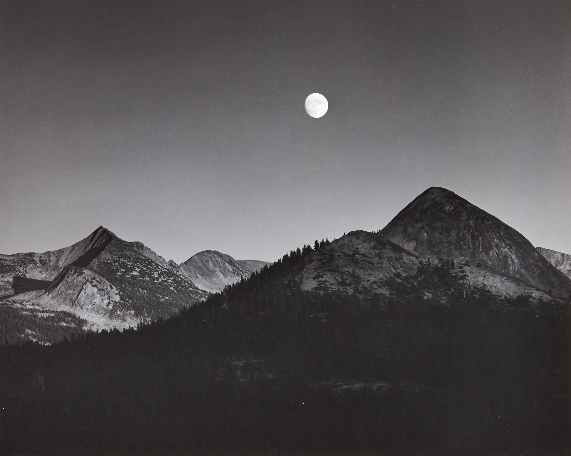 Lot image - ADAMS, ANSEL (1902-1984)  Moonrise from Glacier Point
