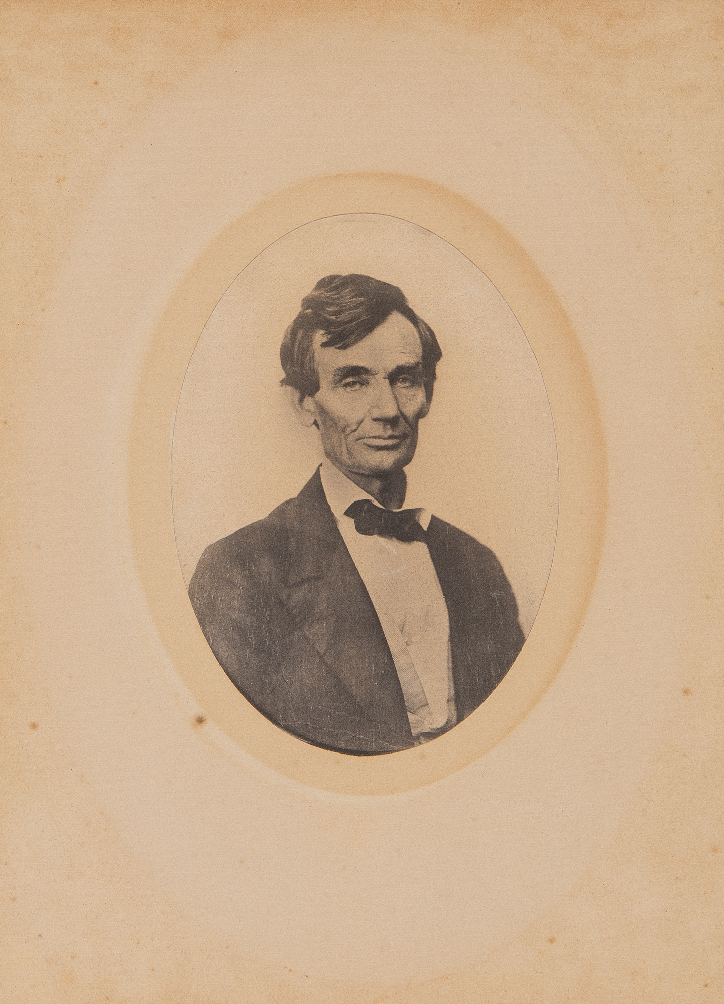 Lot image - BUTLER, PRESTON  [Portrait of Lincoln, Springfield, Illinois,