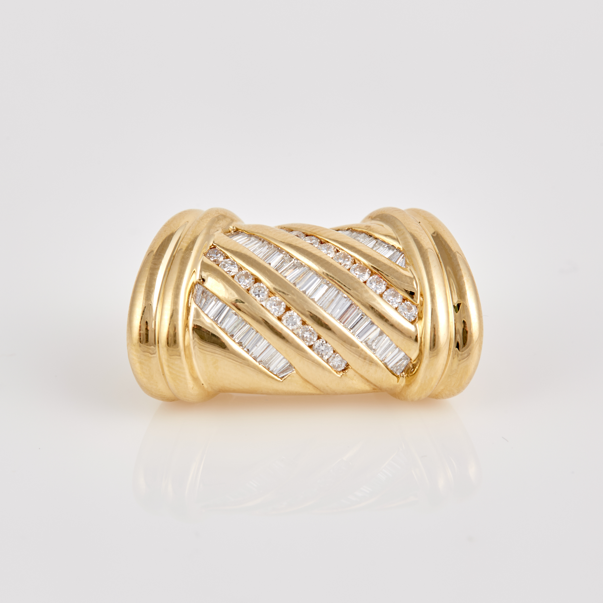 Lot image - Diamond Pendant, 62 diamonds about 1.15 cts., 14K 6 dwt.