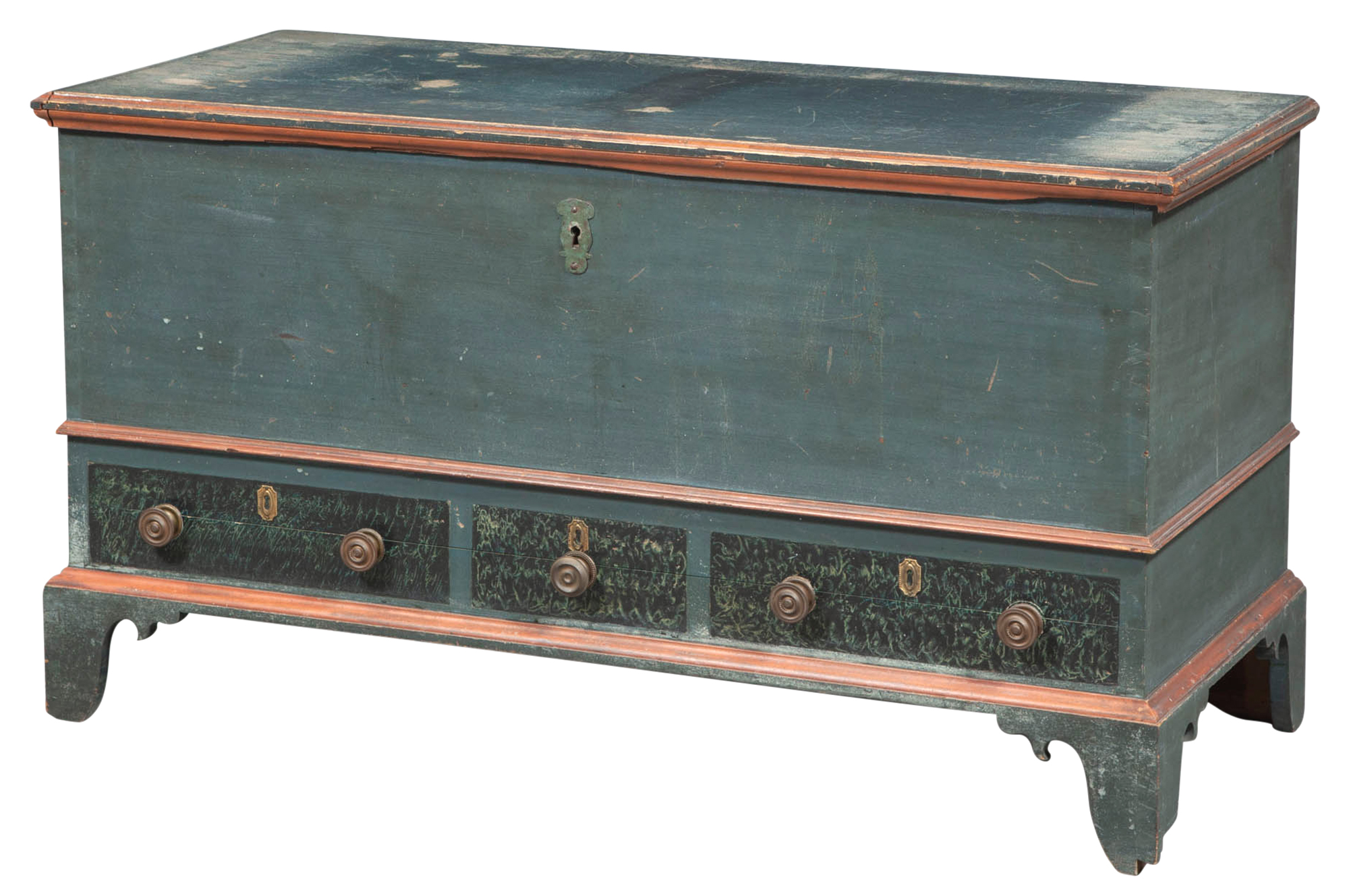 Lot image - Pennsylvania Painted Pine Blanket Chest