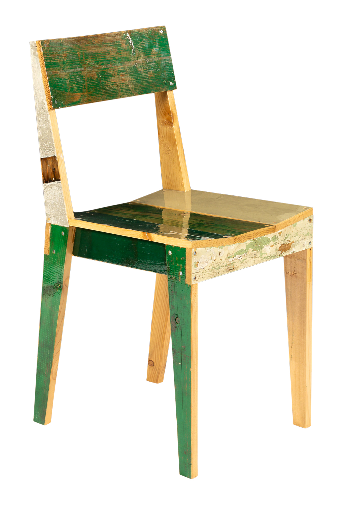 Lot image - Piet Hein Eiken Stoel Reclaimed Wood Chair