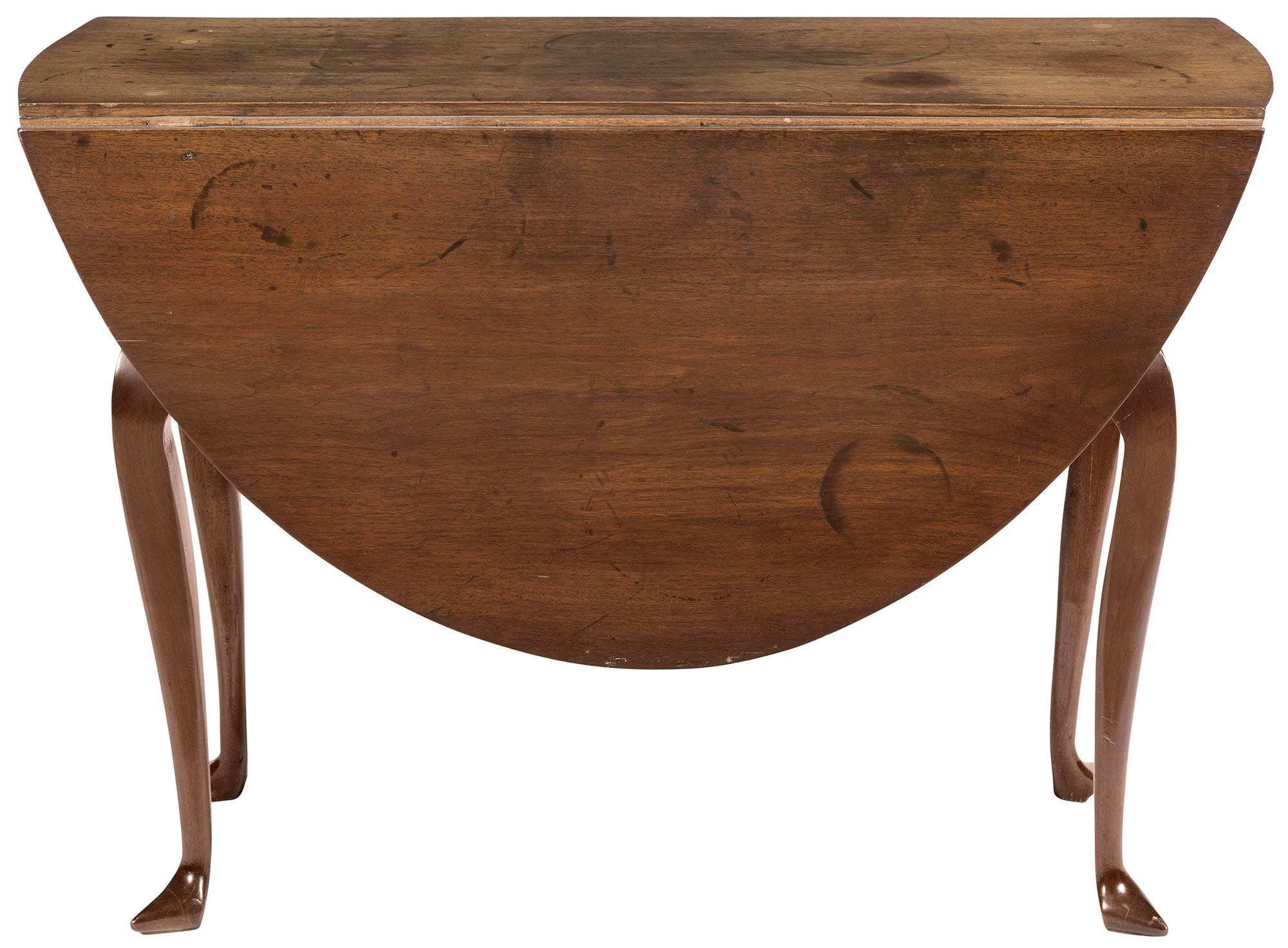 Lot image - Queen Anne Carved Walnut Drop Leaf Table