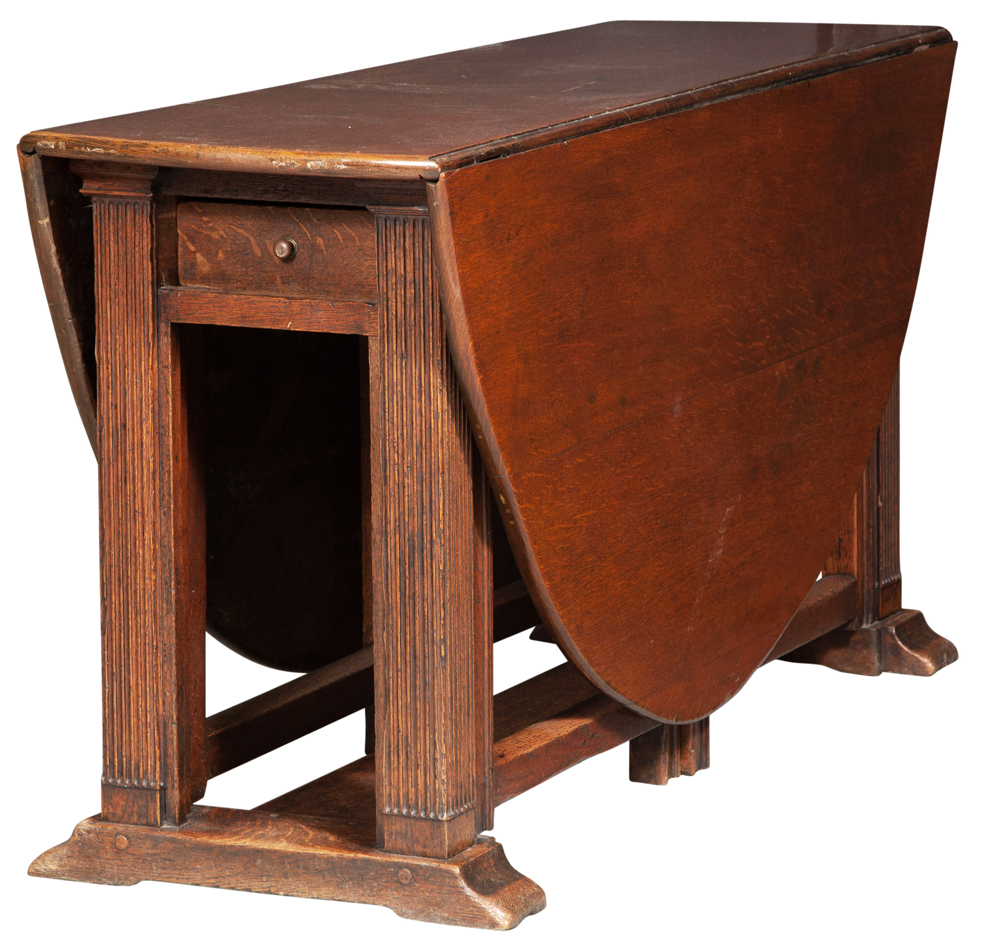 Lot image - George III Oak Gate-Leg Table