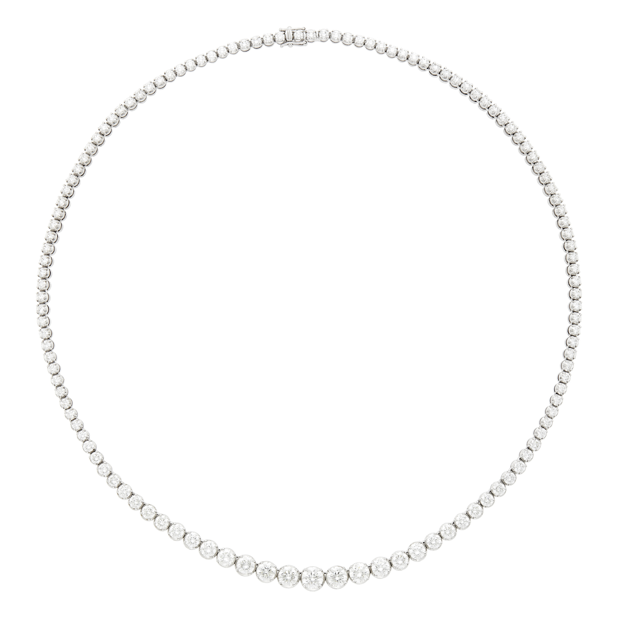 Lot image - White Gold and Diamond Necklace