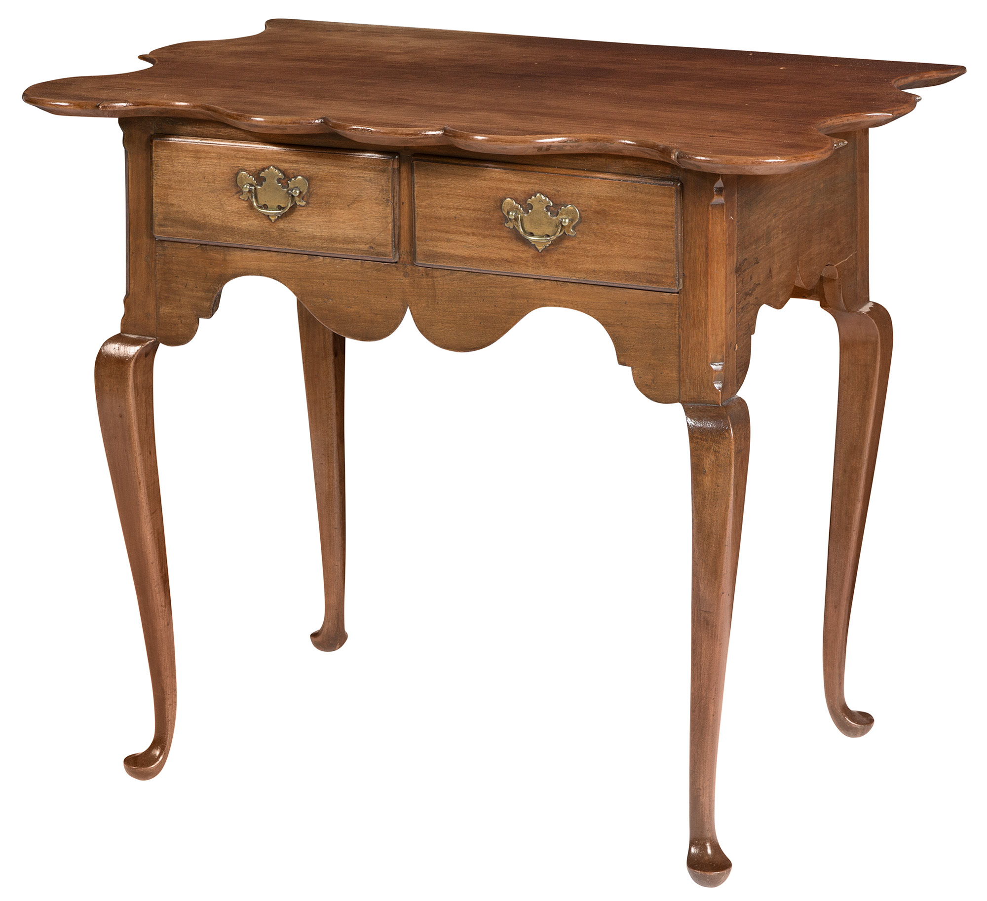 Lot image - Queen Anne Carved Walnut Dressing Table